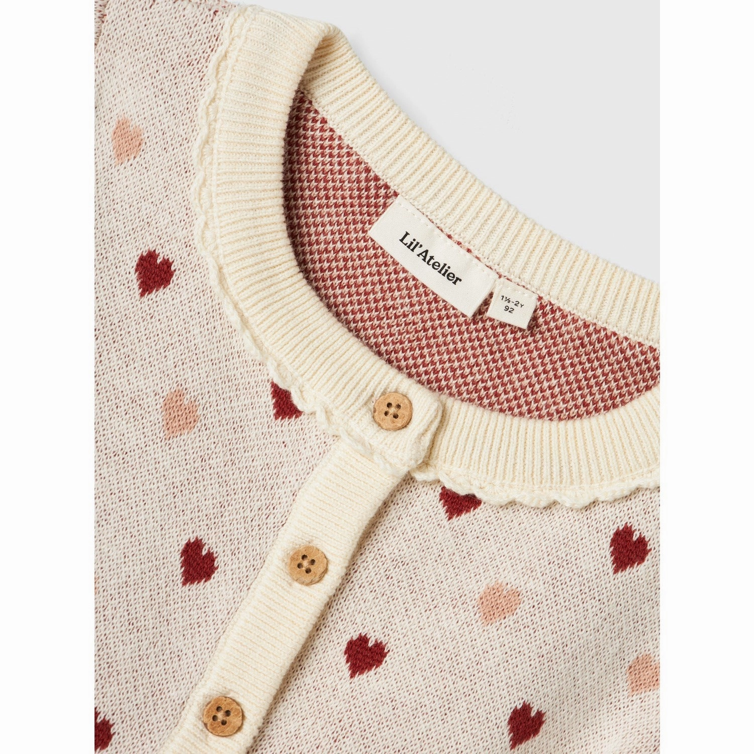 Relaxed and stylish Lil'Atelier Turtledove Saran Knit Dress Heart