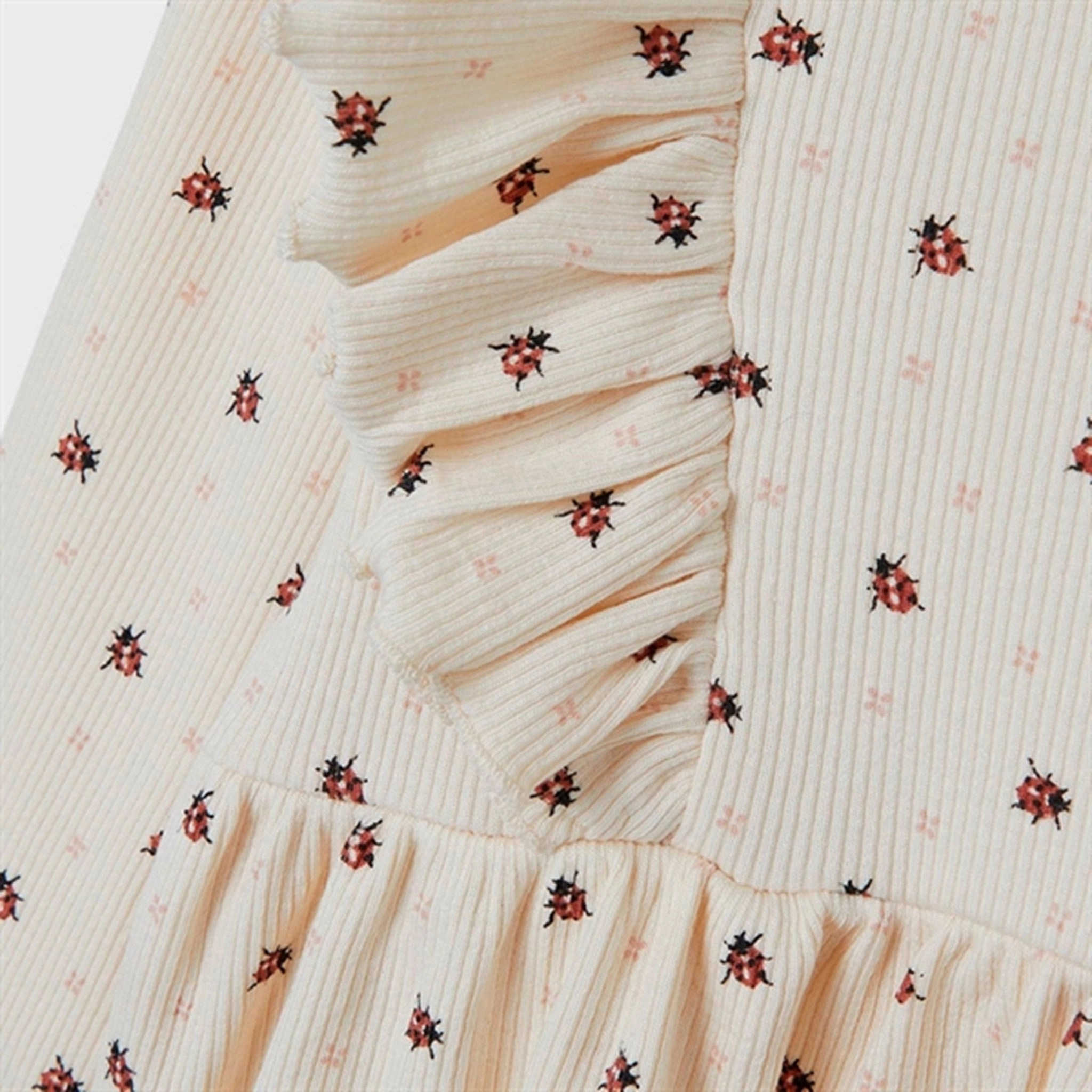 Lil'Atelier Whitecap Gray/Baked Clay Gago Dress Fit Mood Cotton Skin