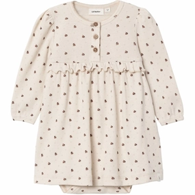 Lil'Atelier Whitecap Gray/ Baked Clay Gago Loose Dress Sporty Comfort Breath Ease