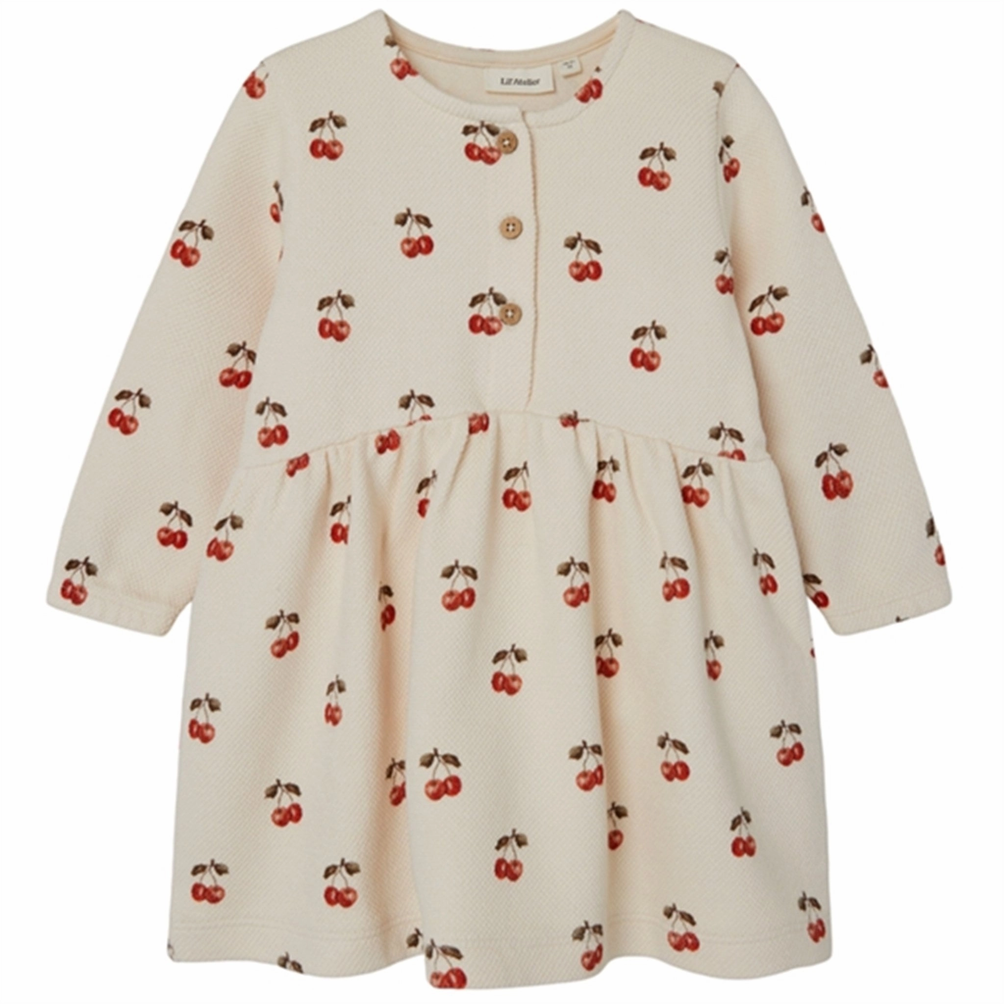 Daily Flex Delicate Lines Lil'Atelier Whitecap Gray Cherries Ronja Sweat Dress