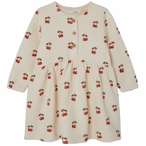 Lil'Atelier Whitecap Gray Cherries Ronja Sweat Dress Mood Comfort