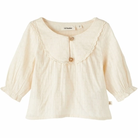 Hooded Option Durable Quality Lil'Atelier Whitecap Gray Kaya Loose Shirt