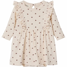 Chic formal attire Lil'Atelier Whitecap Gray Ladybug Gago Body Dress