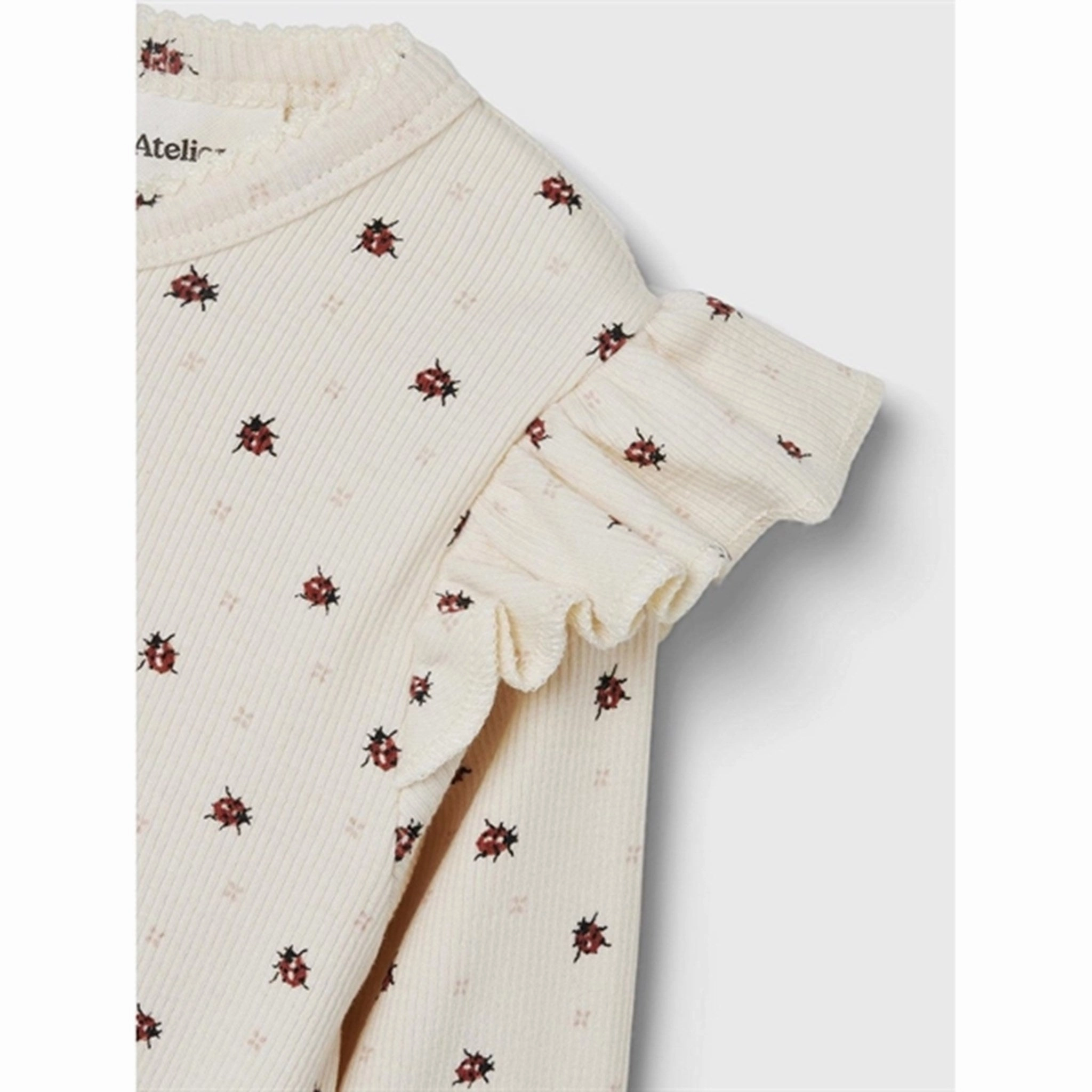 Lil'Atelier Whitecap Gray Ladybug Gago Dress Shared Glow