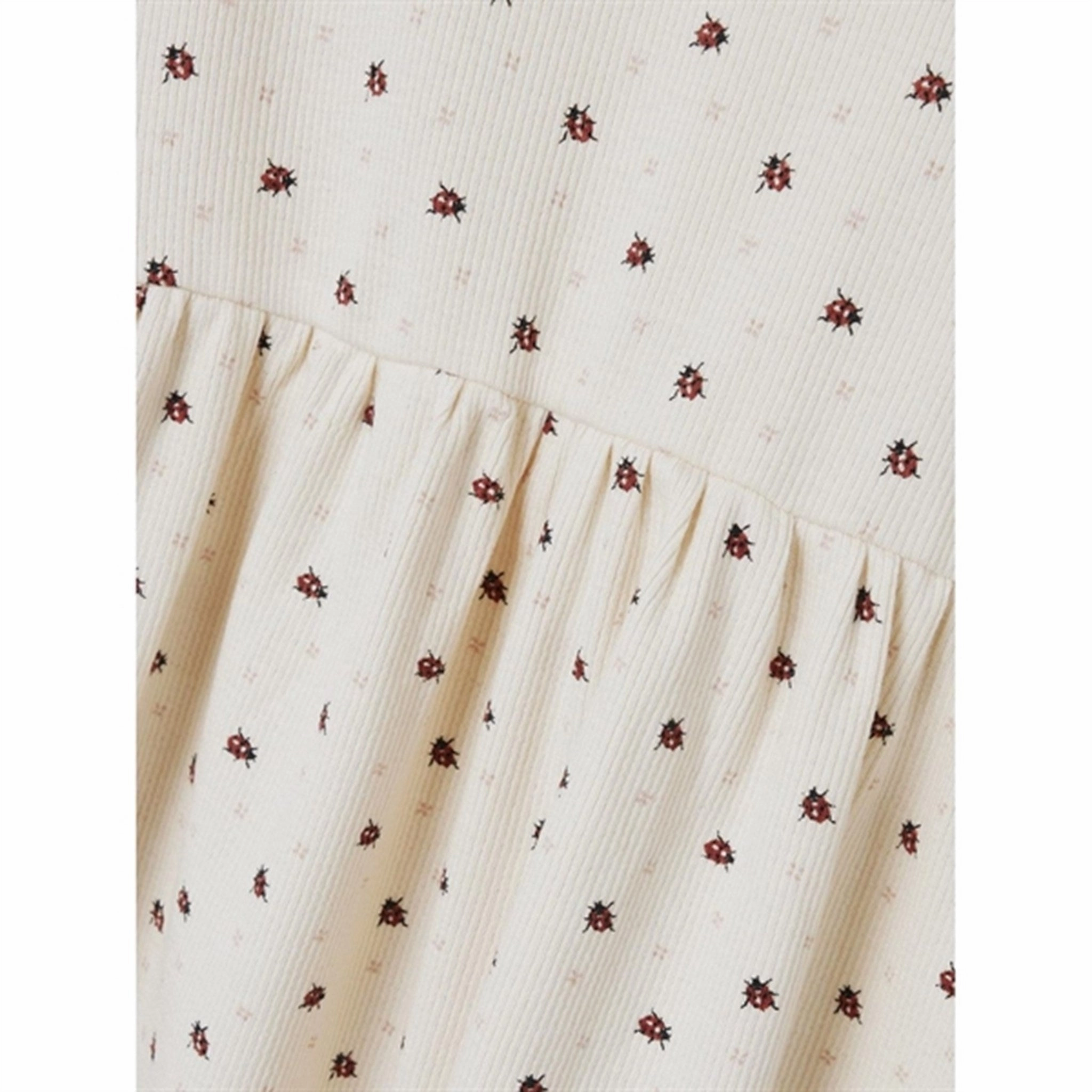 Buckle-Detail Lil'Atelier Whitecap Gray Ladybug Gago Dress
