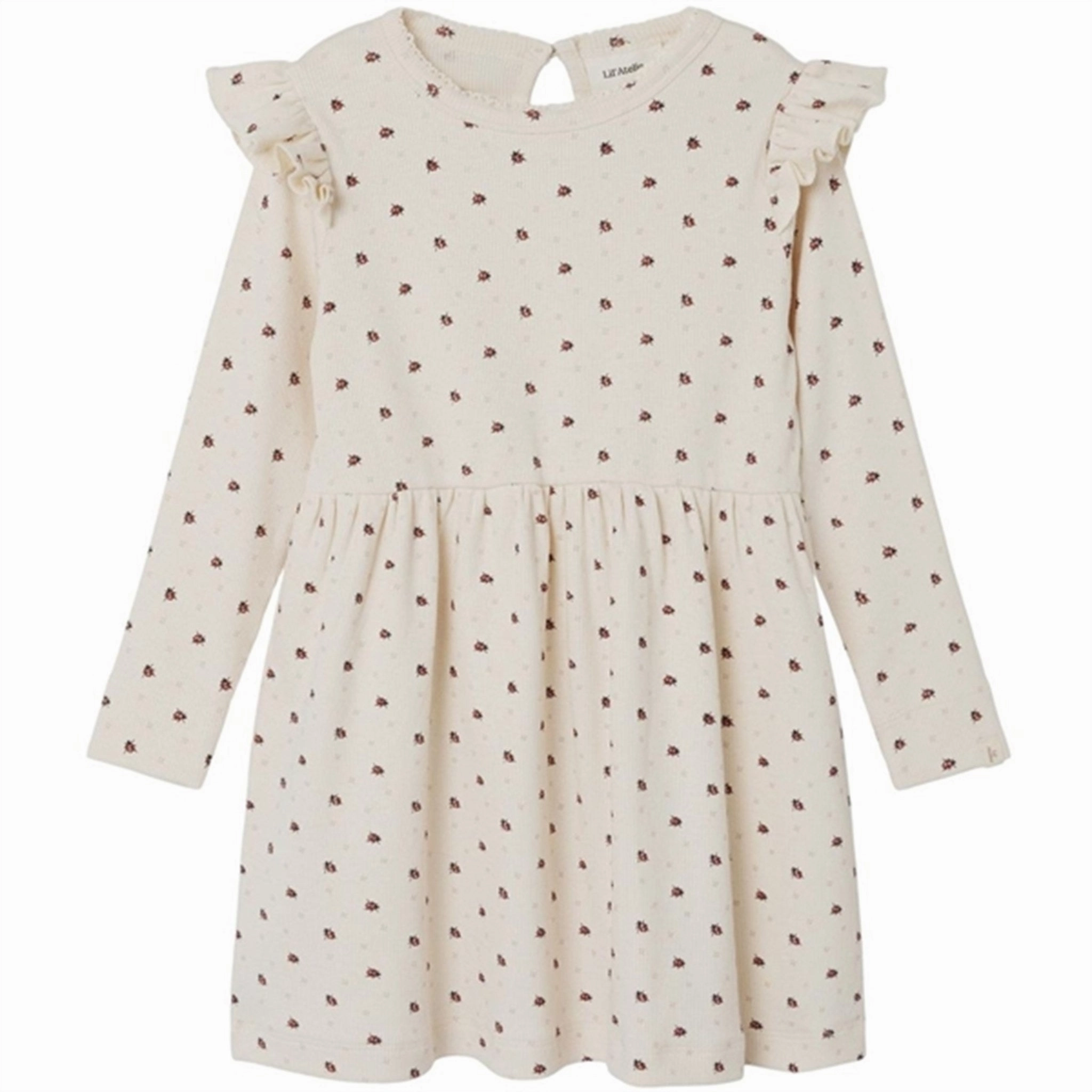 Lil'Atelier Whitecap Gray Ladybug Gago Dress Perfect Shape