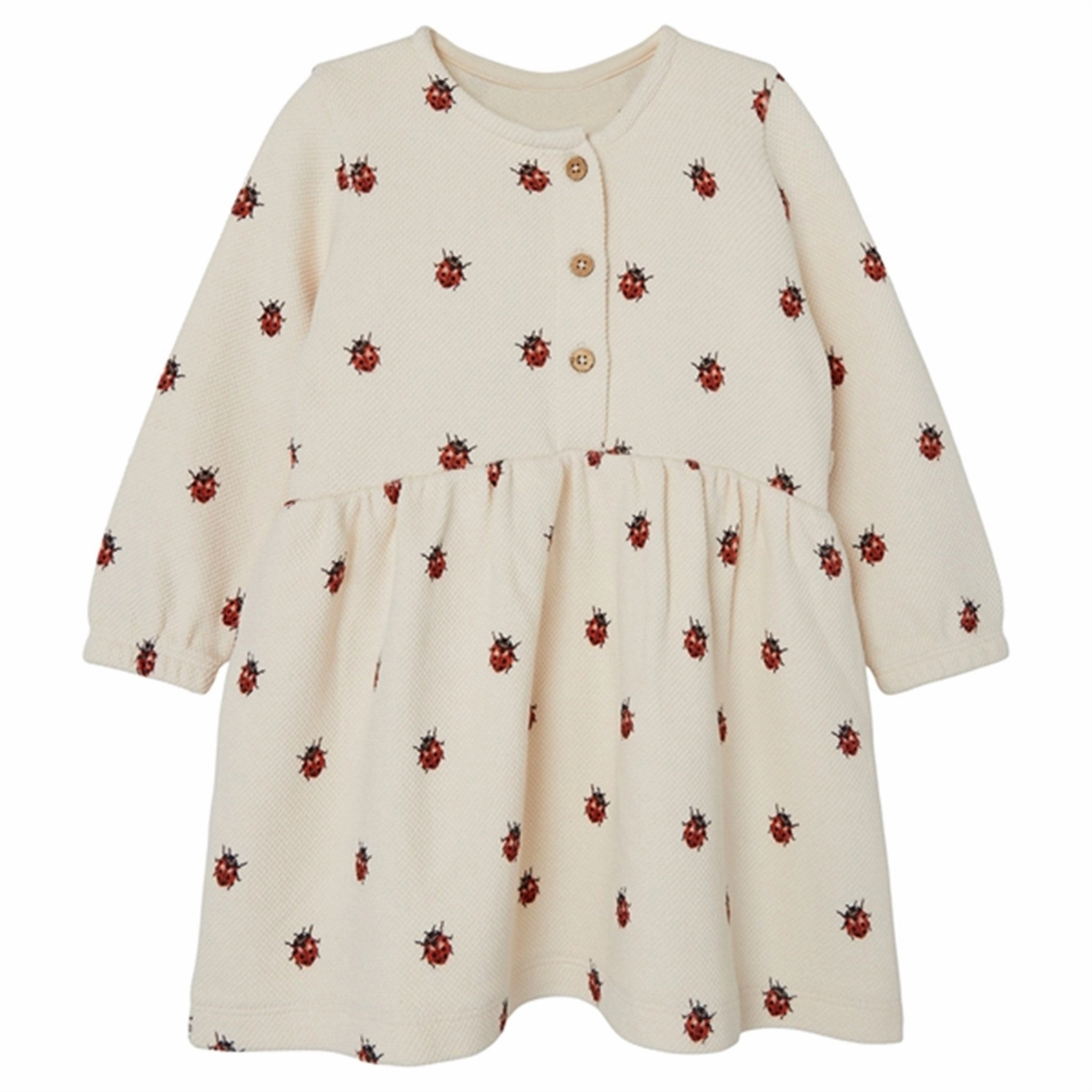 Lil'Atelier Whitecap Gray Ladybugs Ronja Sweat Dress Elegant Piece