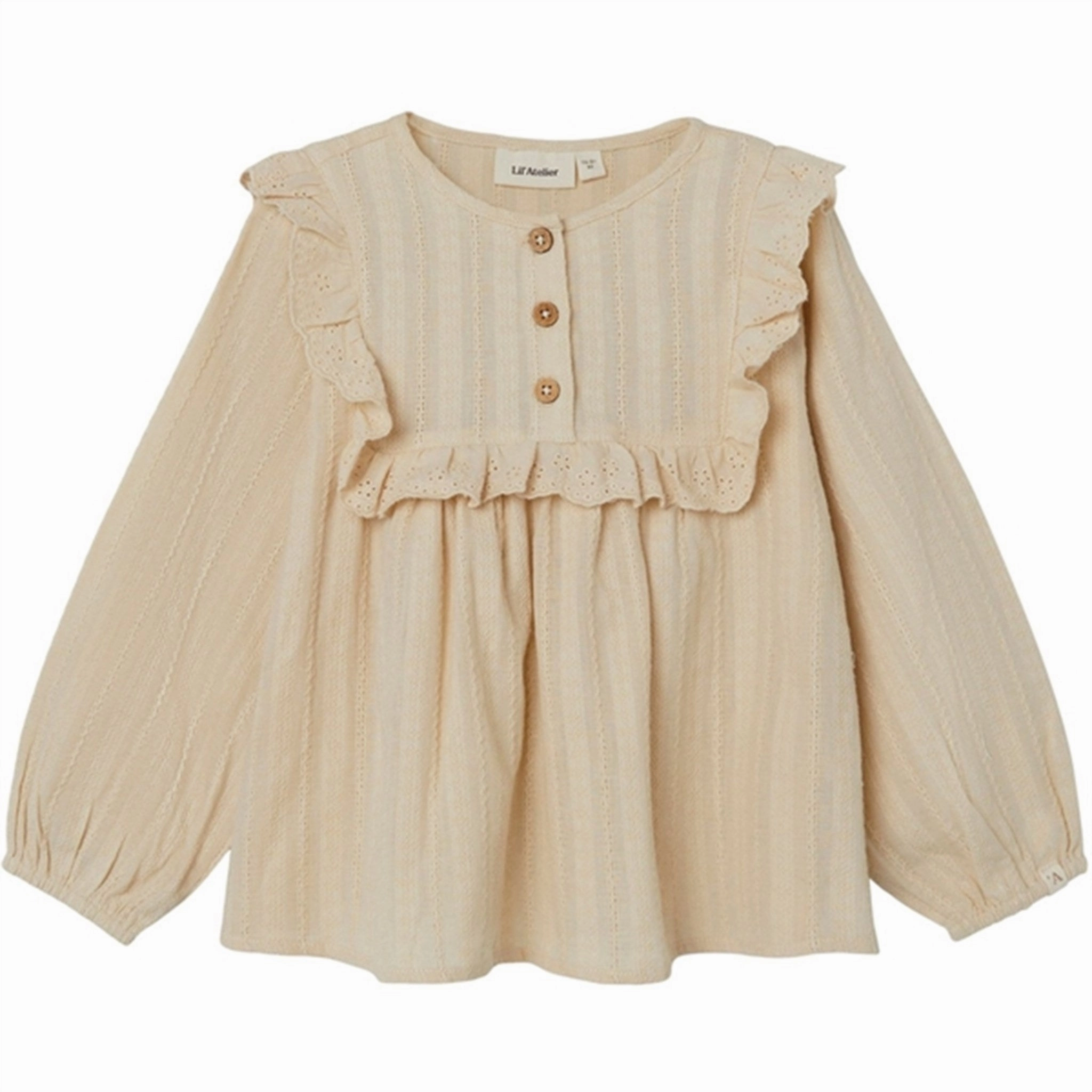 Lil'Atelier Wood Ash Oya Loose Blouse Formal Elegance
