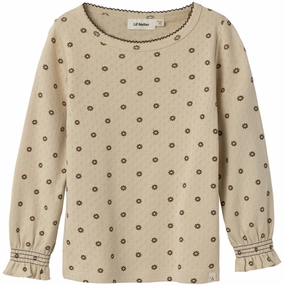 Stretch Fabric Lil'Atelier Wood Ash Rachello Slim Blouse