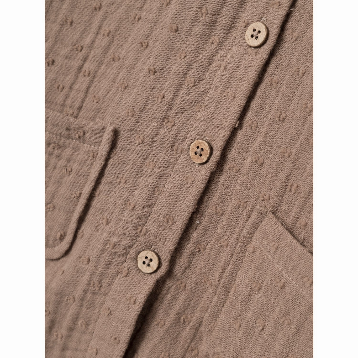 Pocket Detail Lil'Atelier Woodsmoke Lamia Loose Shirt