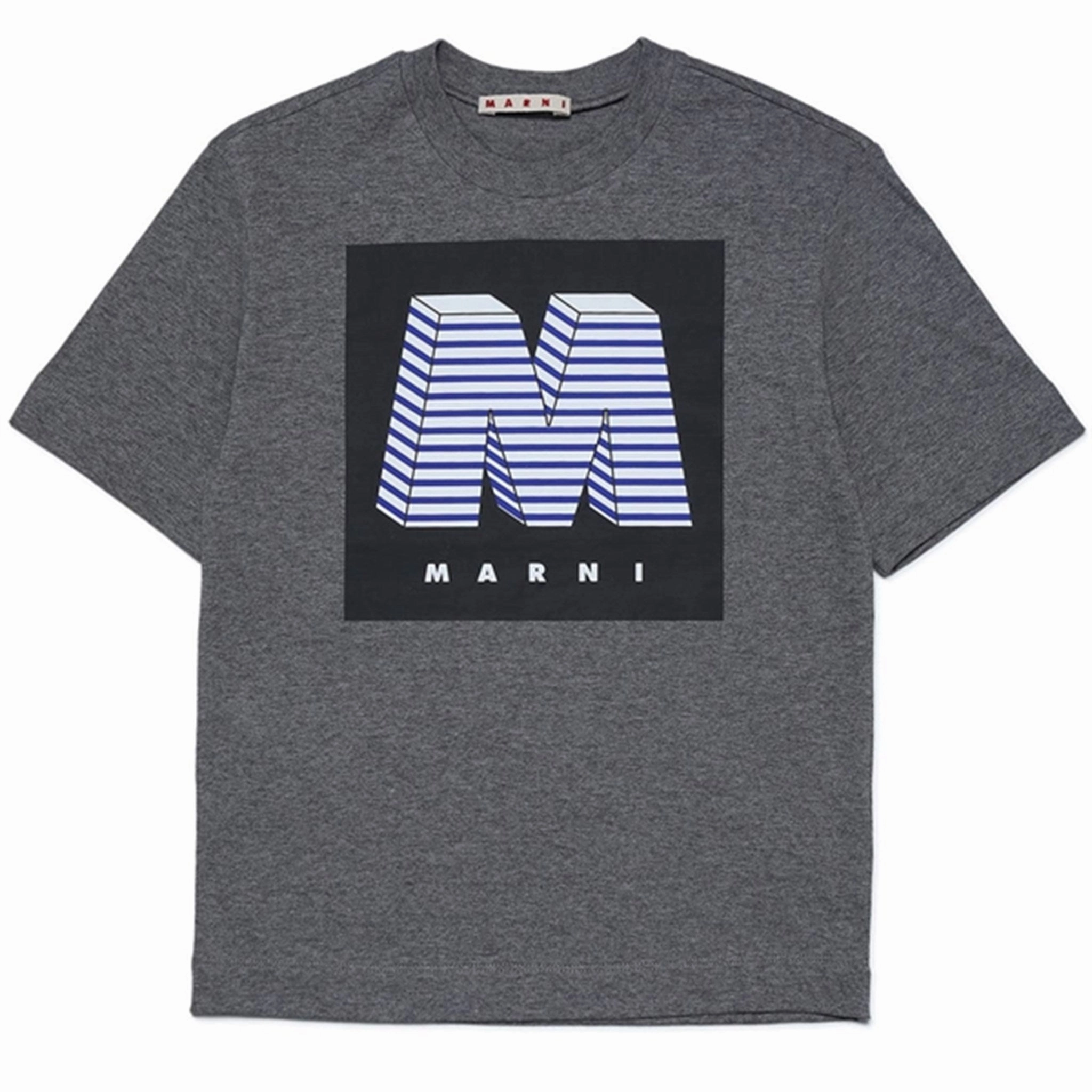 Marni Medium Gray T-shirt Complementary Colors Slim Silhouette