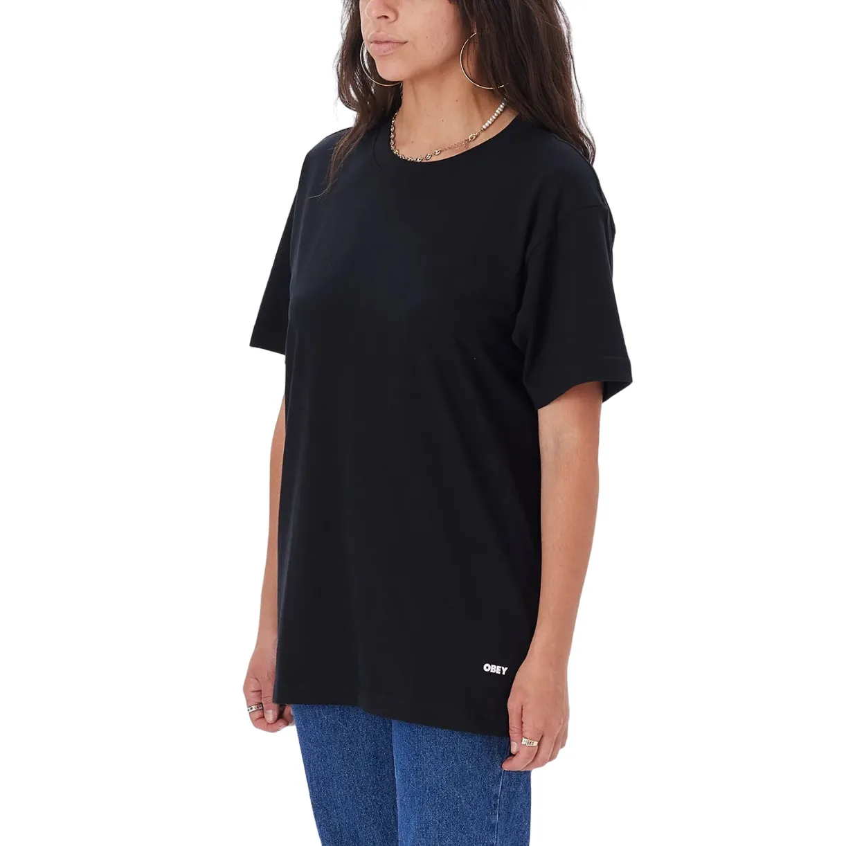 Obey maglietta manica corta da adulto Standard 131080300 nero. Confezione da 2 pezzi Simple and Relaxed
