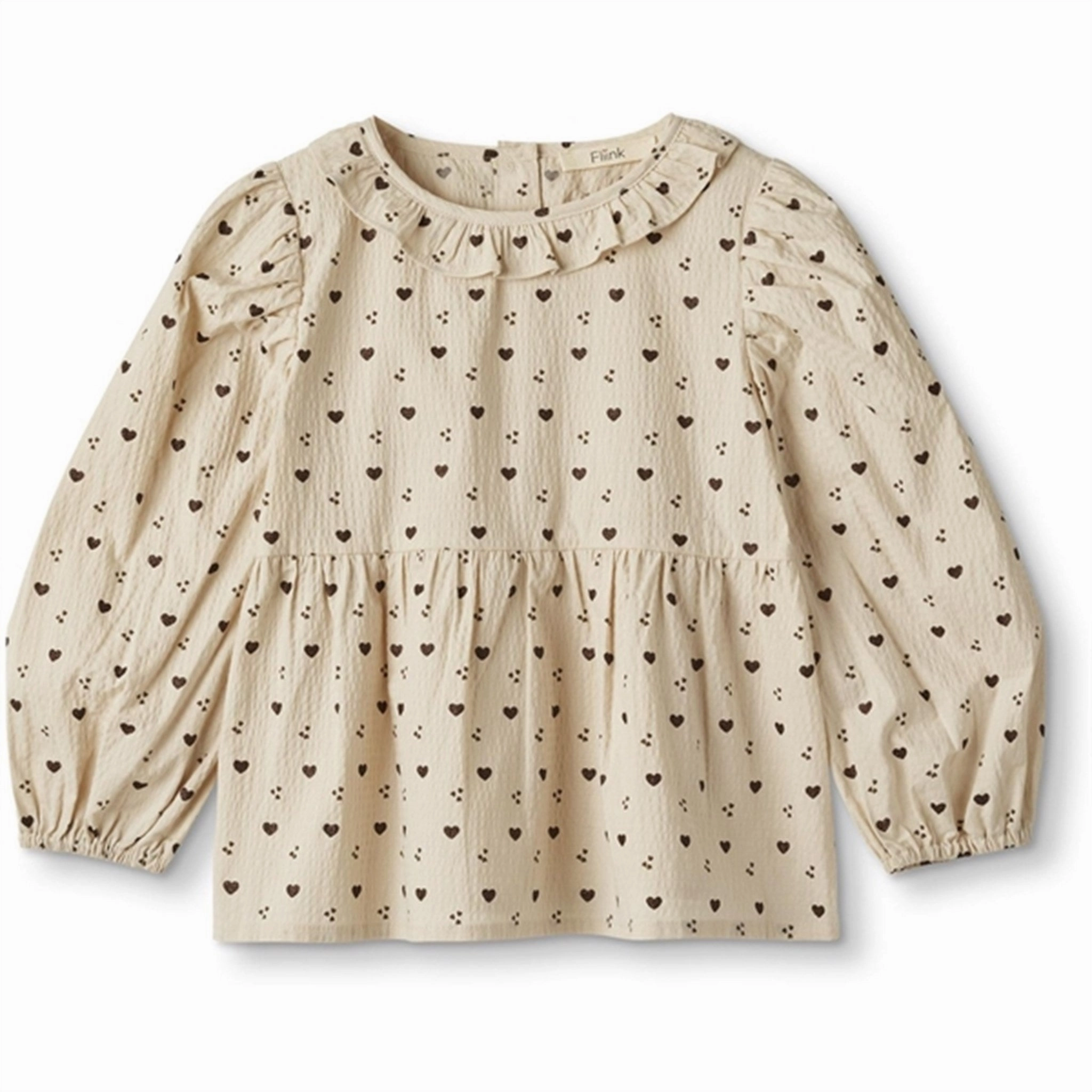 Edgy Fashion Non Iron Fabric Fliink Sandshell Aop Winter Ls Blouse