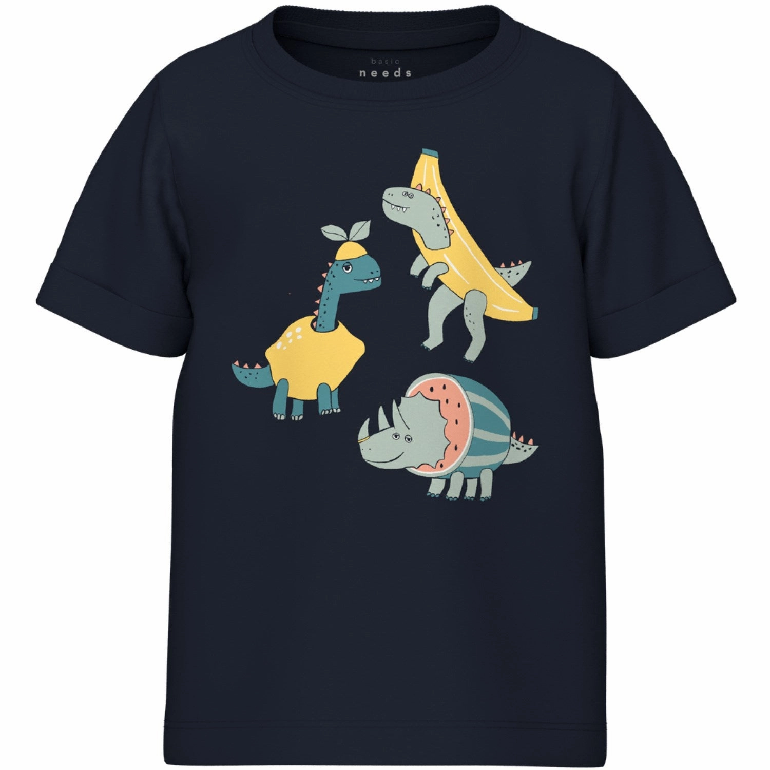 Name It Dark Sapphire Dinosaurs With Fruit Vux T-Shirt Everyday Fit