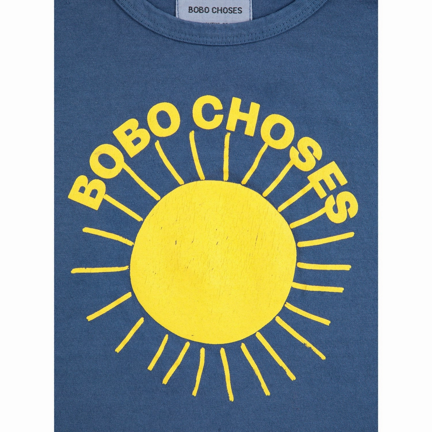 Bobo Choses Navy Blue Baby Bobo Choses Sun Navy T-Shirt Cuffed hem