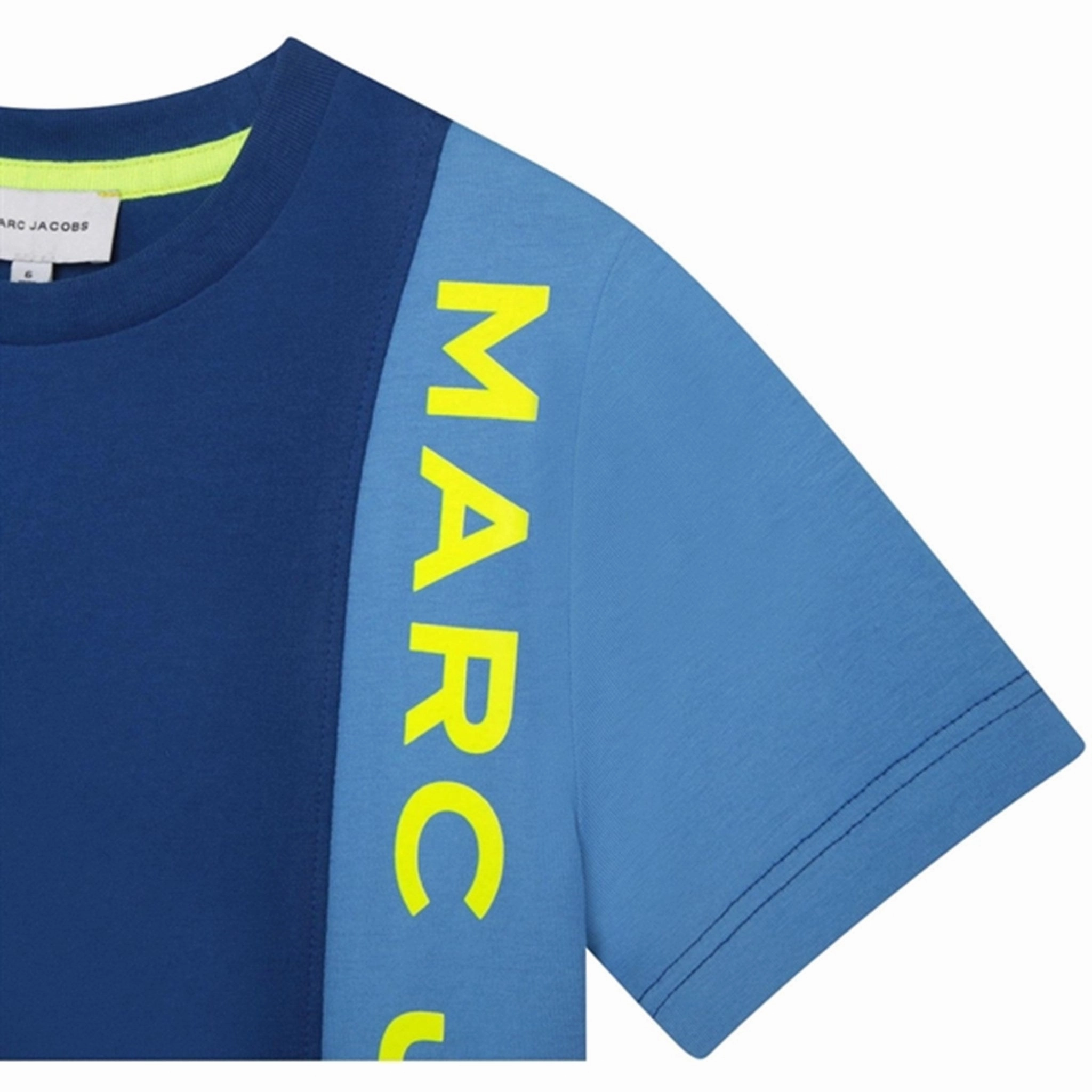 Little Marc Jacobs T-shirt Electric Blue Raw Edge Hem