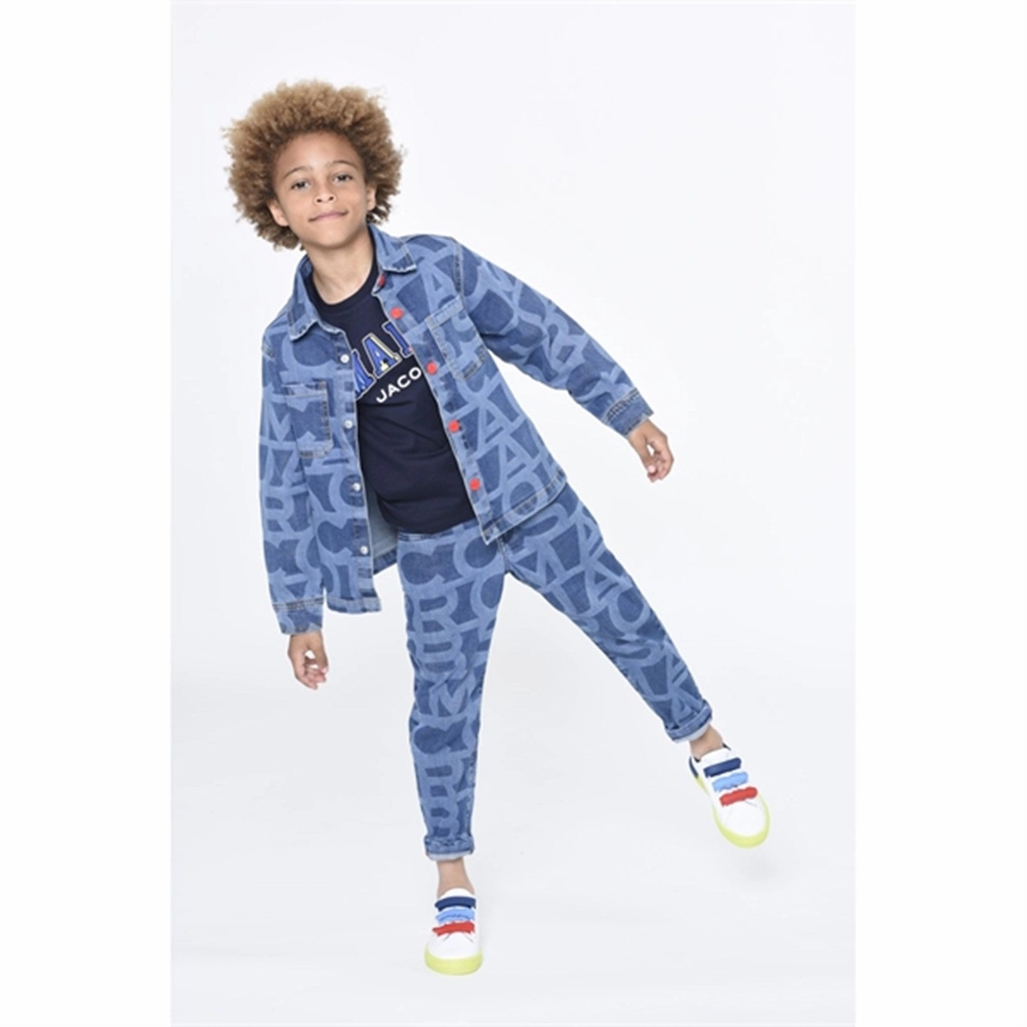 Eco Friendly Dyes Breathable mesh lining Little Marc Jacobs T-shirt Navy