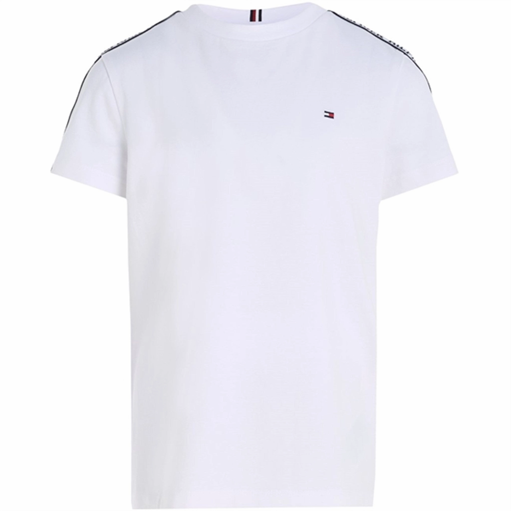 Tommy Hilfiger Tape T-Shirt White Casual Choice Wear High-Quality Cotton