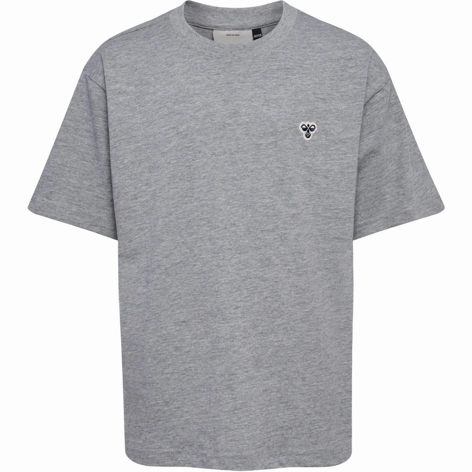 Casual and cool Comfy Essentials Wear Hummel Grey Melange Loose T-Shirt S/S Bee