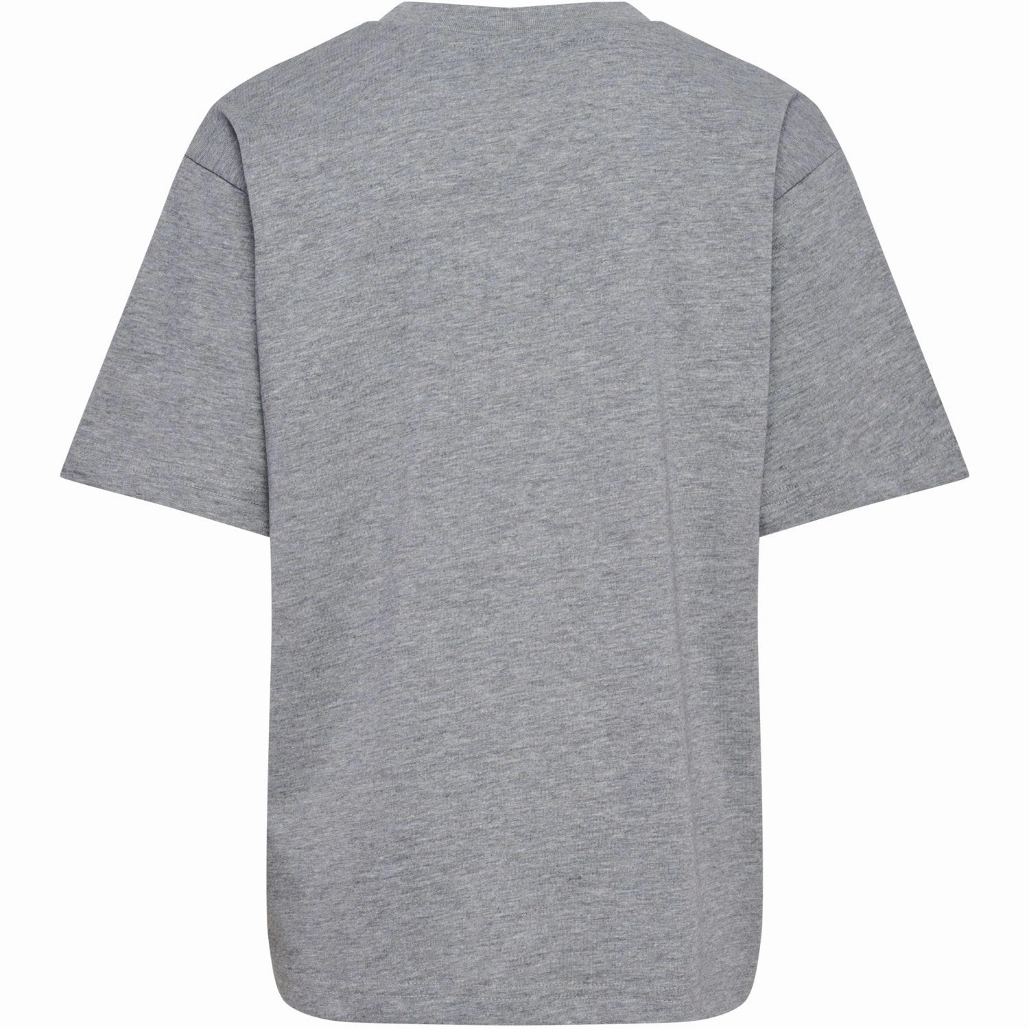 Street Smart Minimalist Look Hummel Grey Melange Loose T-Shirt S/S Bee