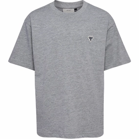 Sporty Comfort Wear Hummel Grey Melange Loose T-Shirt S/S Bee