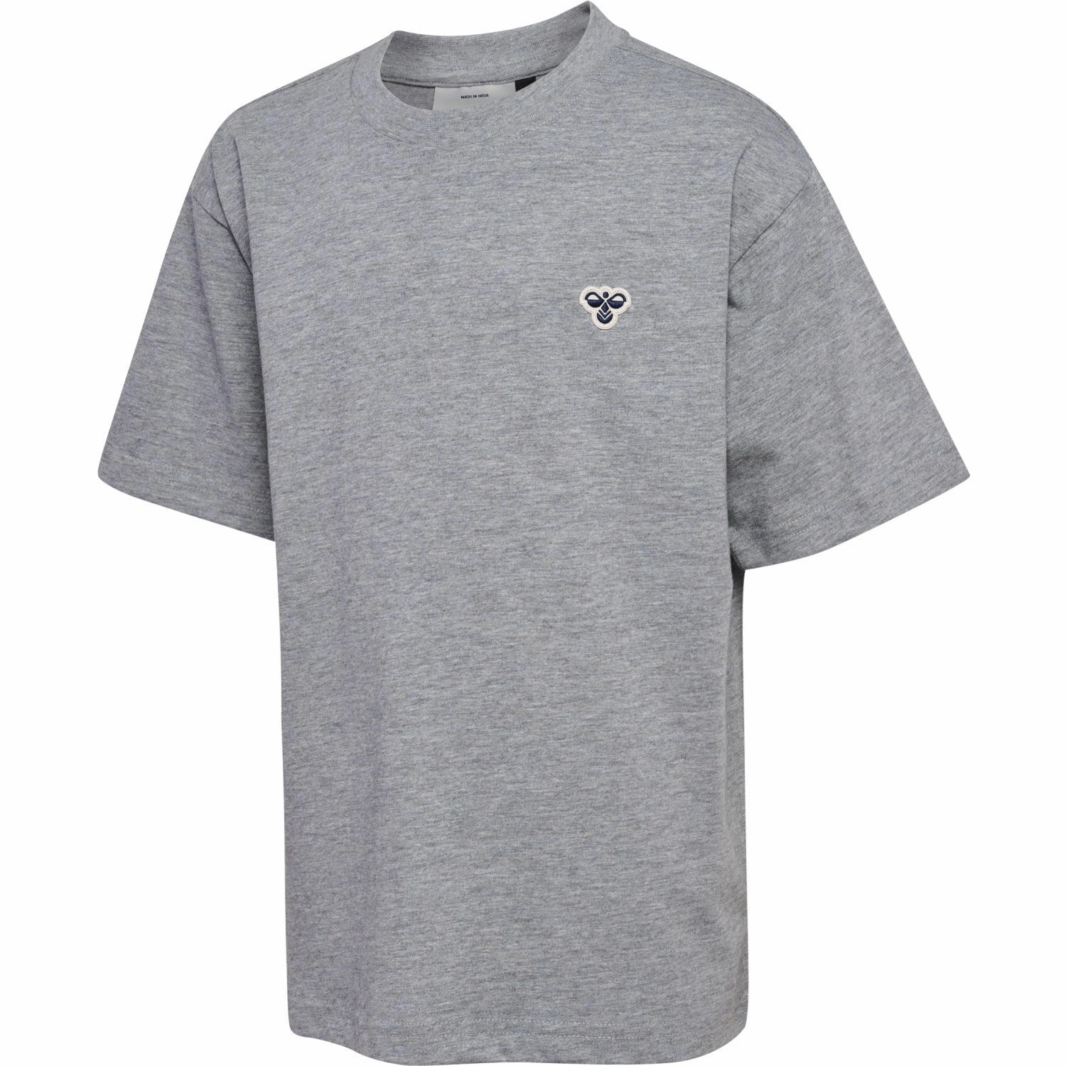 Low carbon footprint EcoConscious Processing Hummel Grey Melange Loose T-Shirt S/S Bee