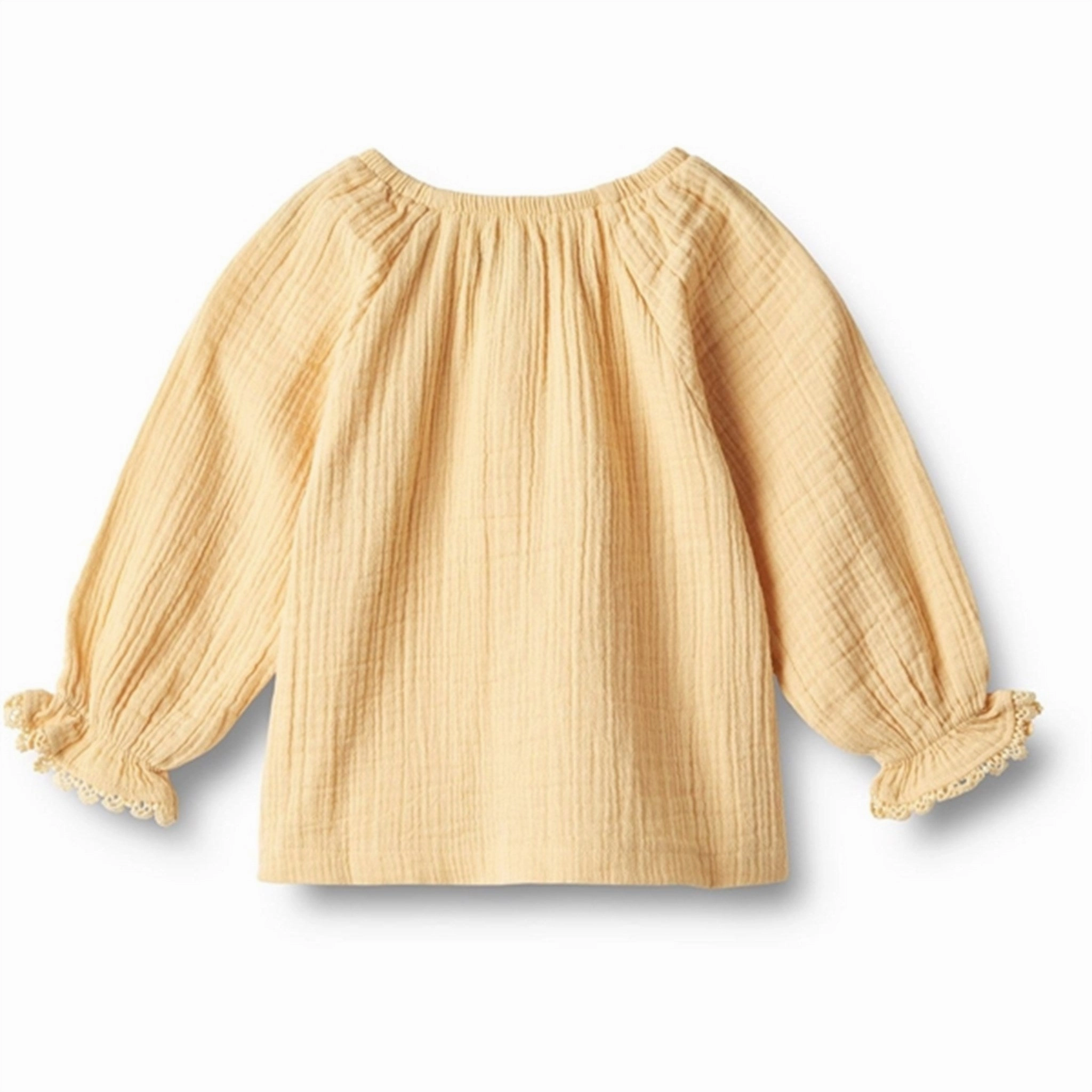 Checkered Style Wheat Pale Apricot Blouse Merle