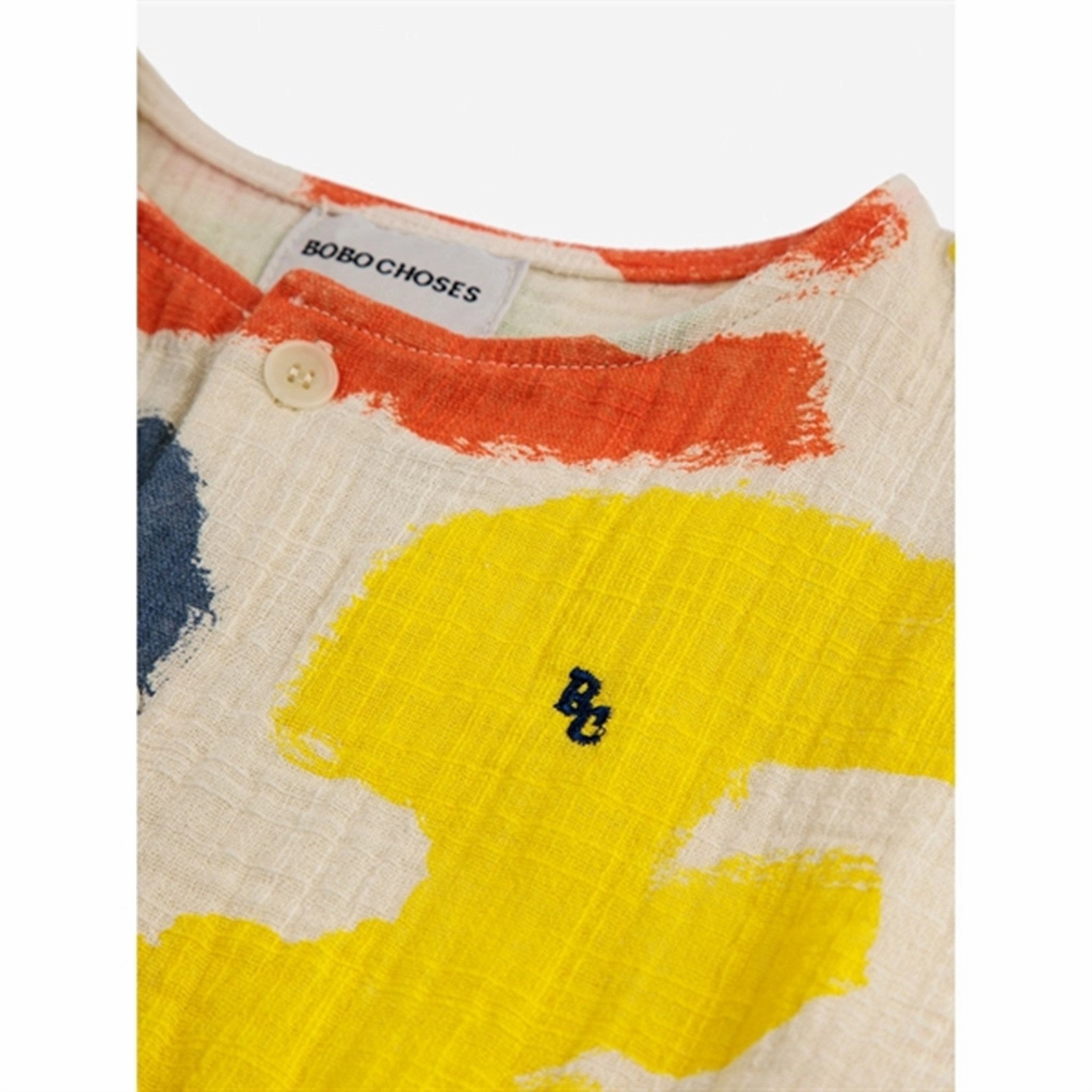 Festival Unisex Sport Club Bobo Choses Baby Carnival All Over Woven Overall Short Sleeve Offwhite