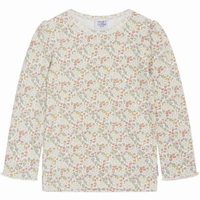 Resort Wear Checkered Style Hust & Claire Whisper Melange Amma LS T-Shirt