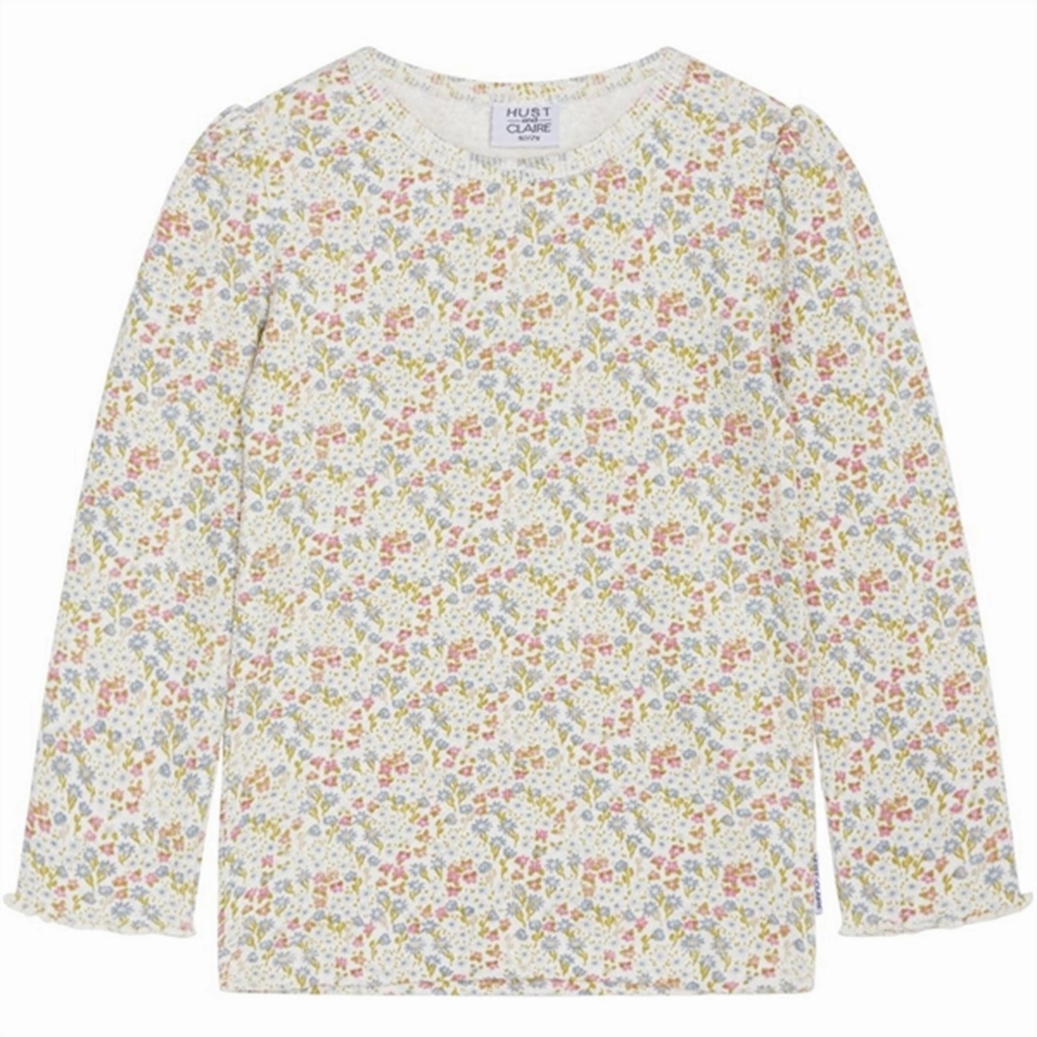 Resort Wear Checkered Style Hust & Claire Whisper Melange Amma LS T-Shirt