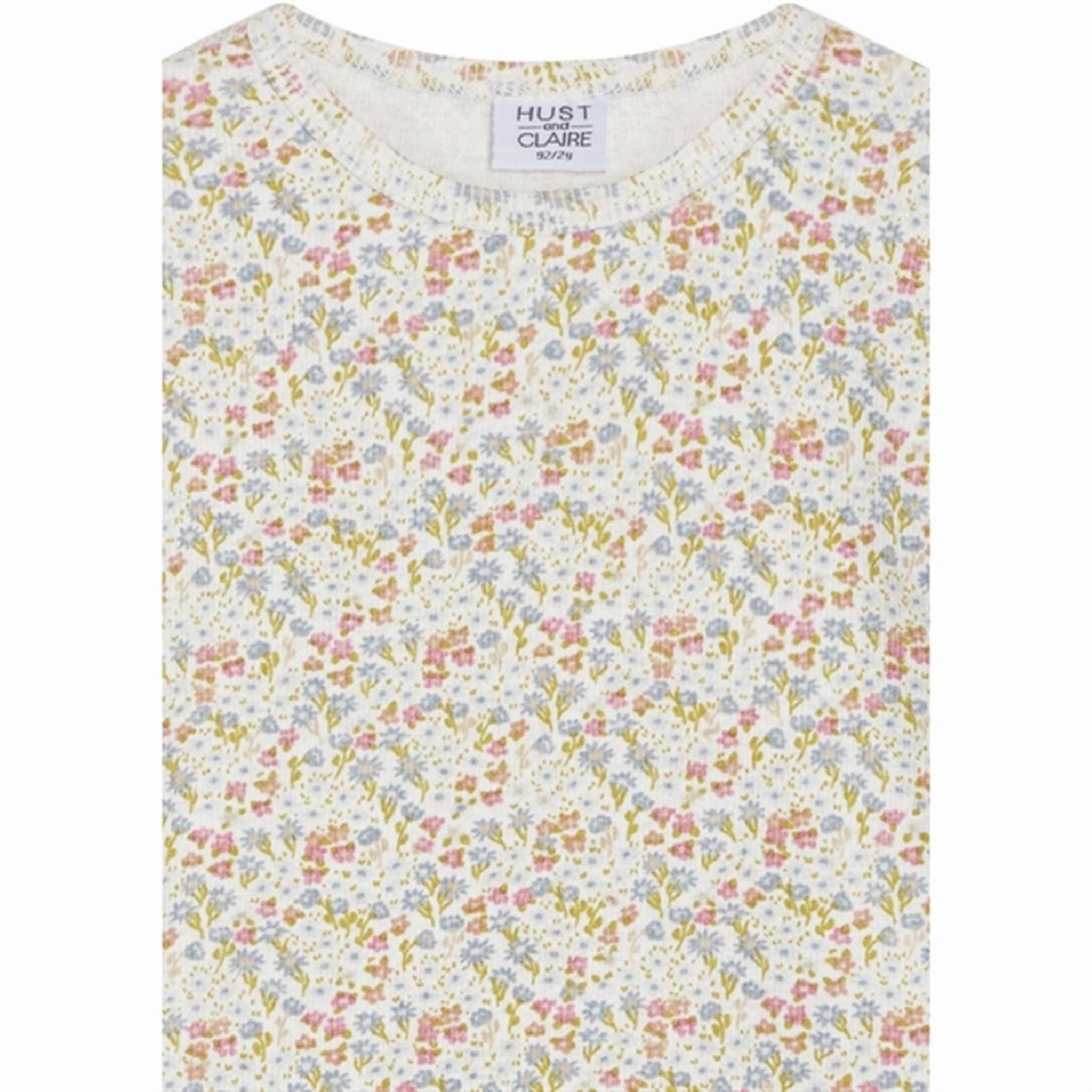 Hust & Claire Whisper Melange Amma LS T-Shirt Asymmetrical Cut Tropical theme