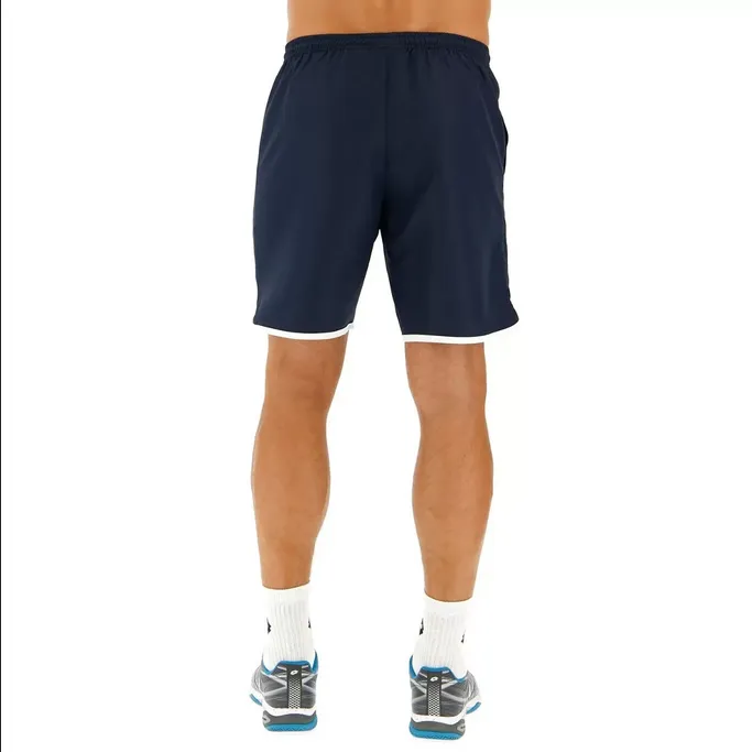 Lotto pantaloncino da Tennis e Padel unisex Squadra Short7 DB 211869 1CI blu Glide On Waist System snap closure