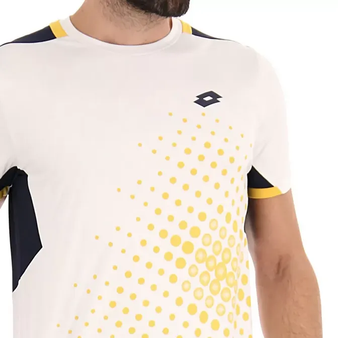 Eco Certified Textile NoSideSeam Lotto Top IV Tee 1 217340 1Q5 bright white-navy blue