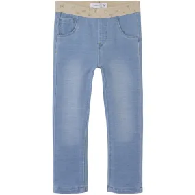 Name It Light Blue Denim Butterfly Salli Slim Sweat Jeans Noos Bold Look Parent Style Summer Vibes