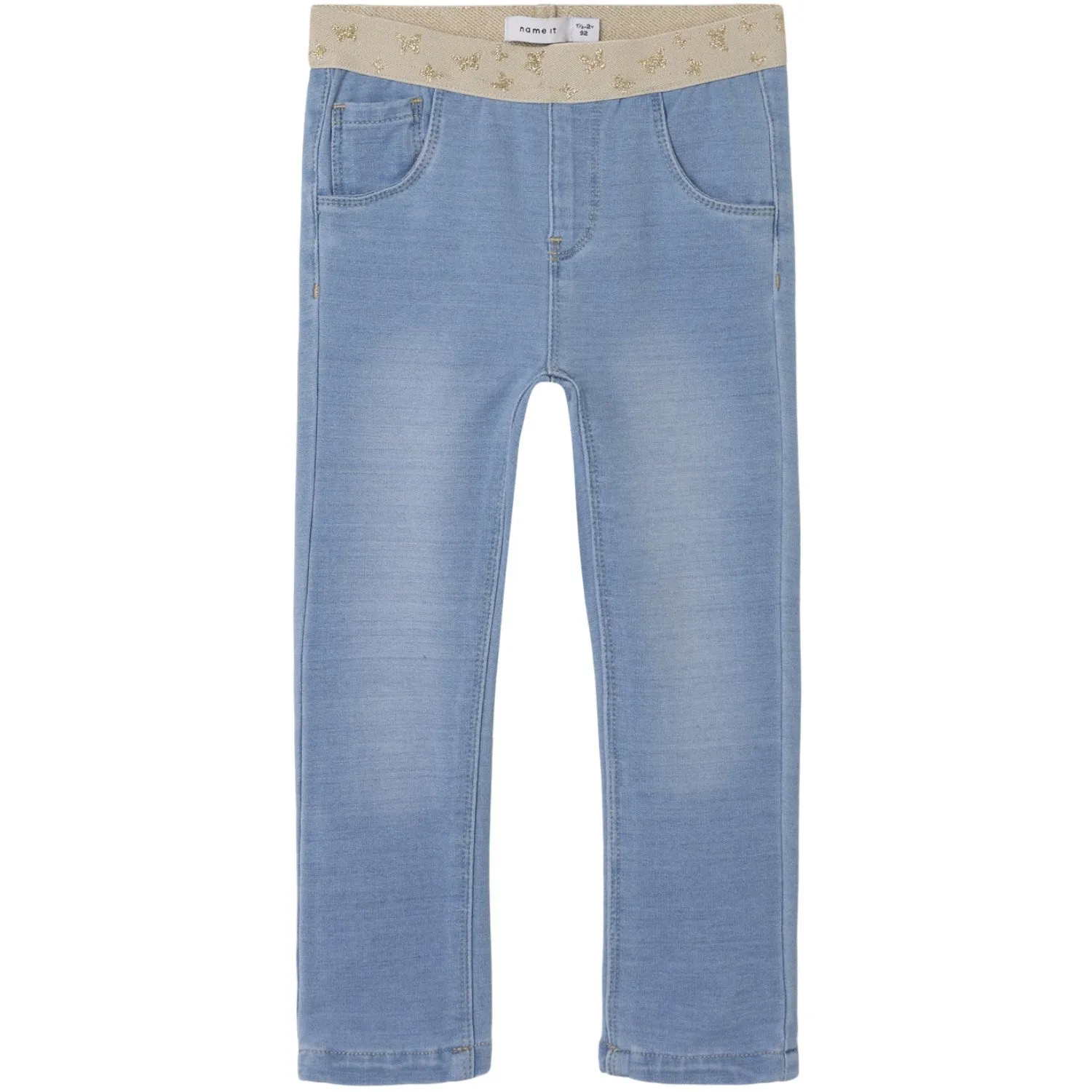 Name It Light Blue Denim Butterfly Salli Slim Sweat Jeans Noos Bold Look Parent Style Summer Vibes