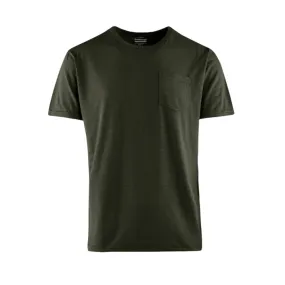 Active Essentials Tight Fit Bomboogie maglietta girocollo manica corta da uomo in cotone jersey fiammato TM7903TJSG5 verde palude