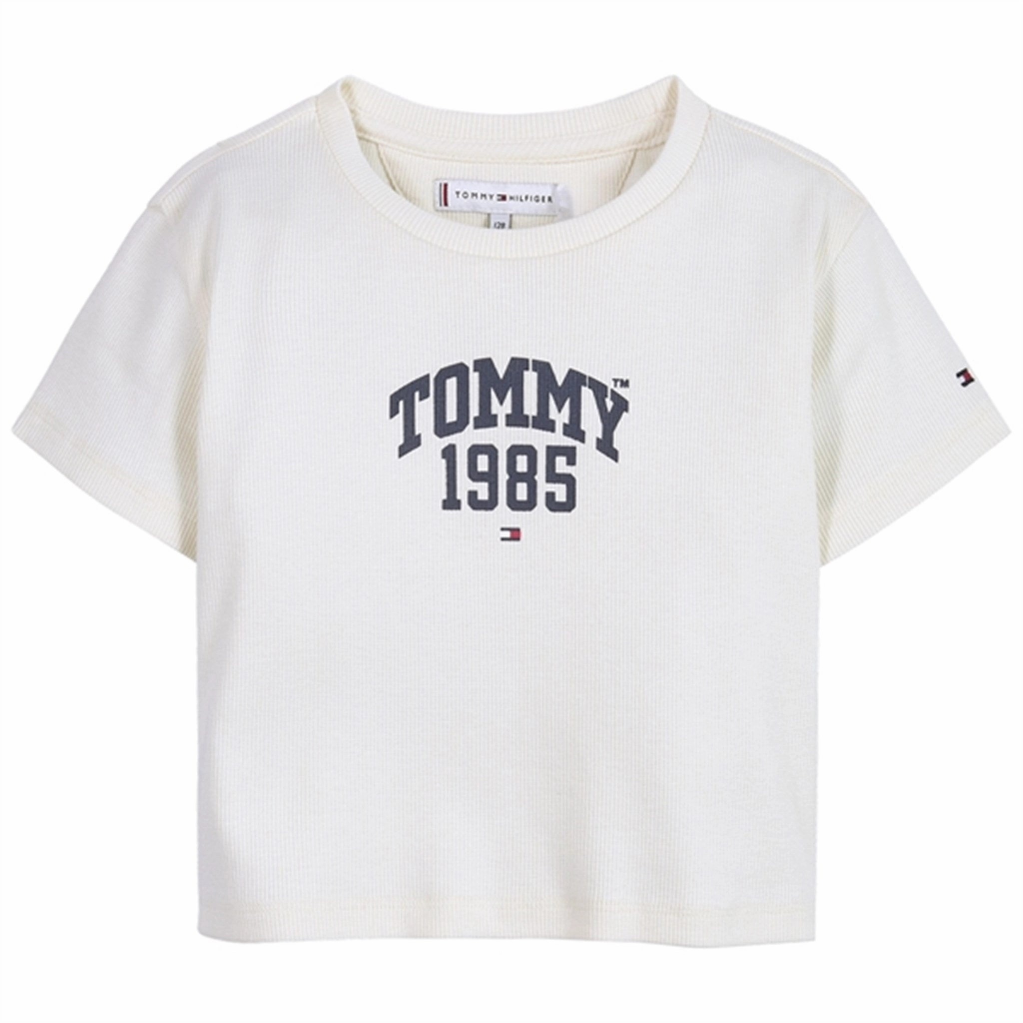 Smart Comfort Slim Silhouette Tommy Hilfiger Tommy Varsity Rib T-shirt White