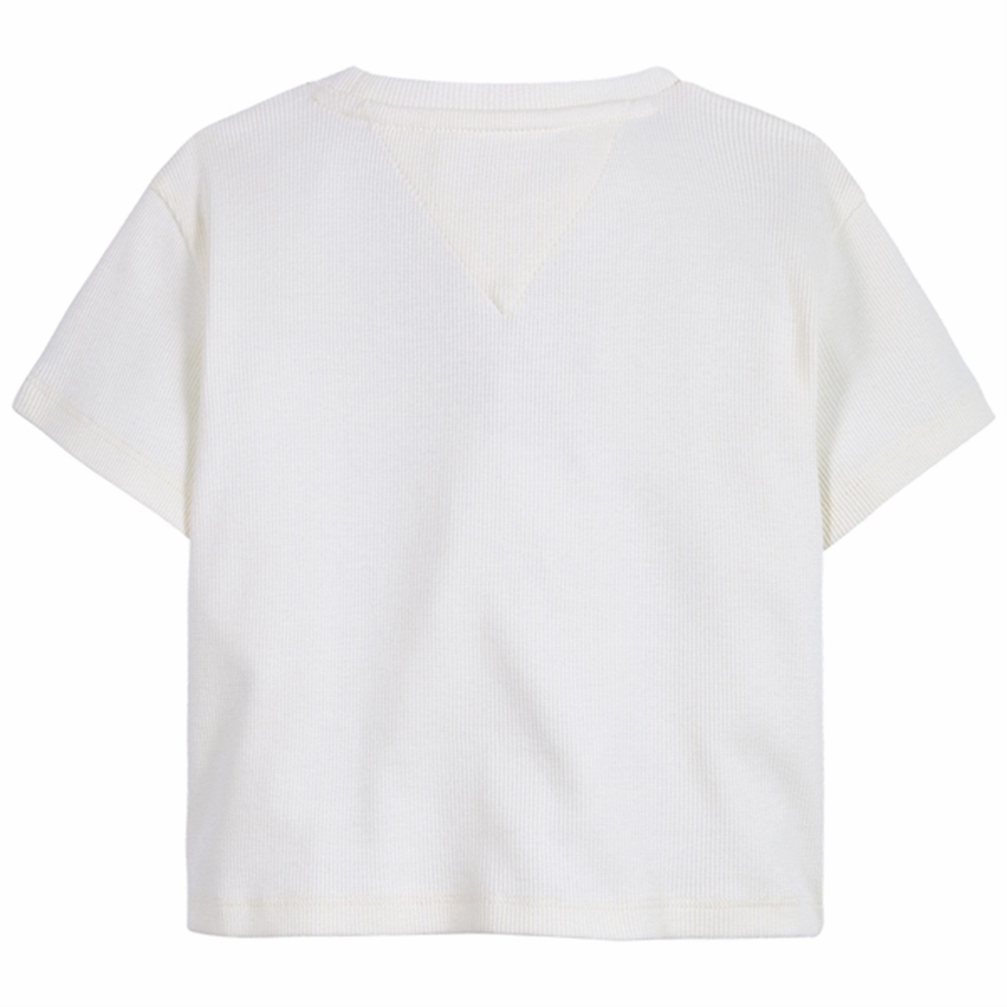 Tommy Hilfiger Tommy Varsity Rib T-shirt White Subtle Embroidery