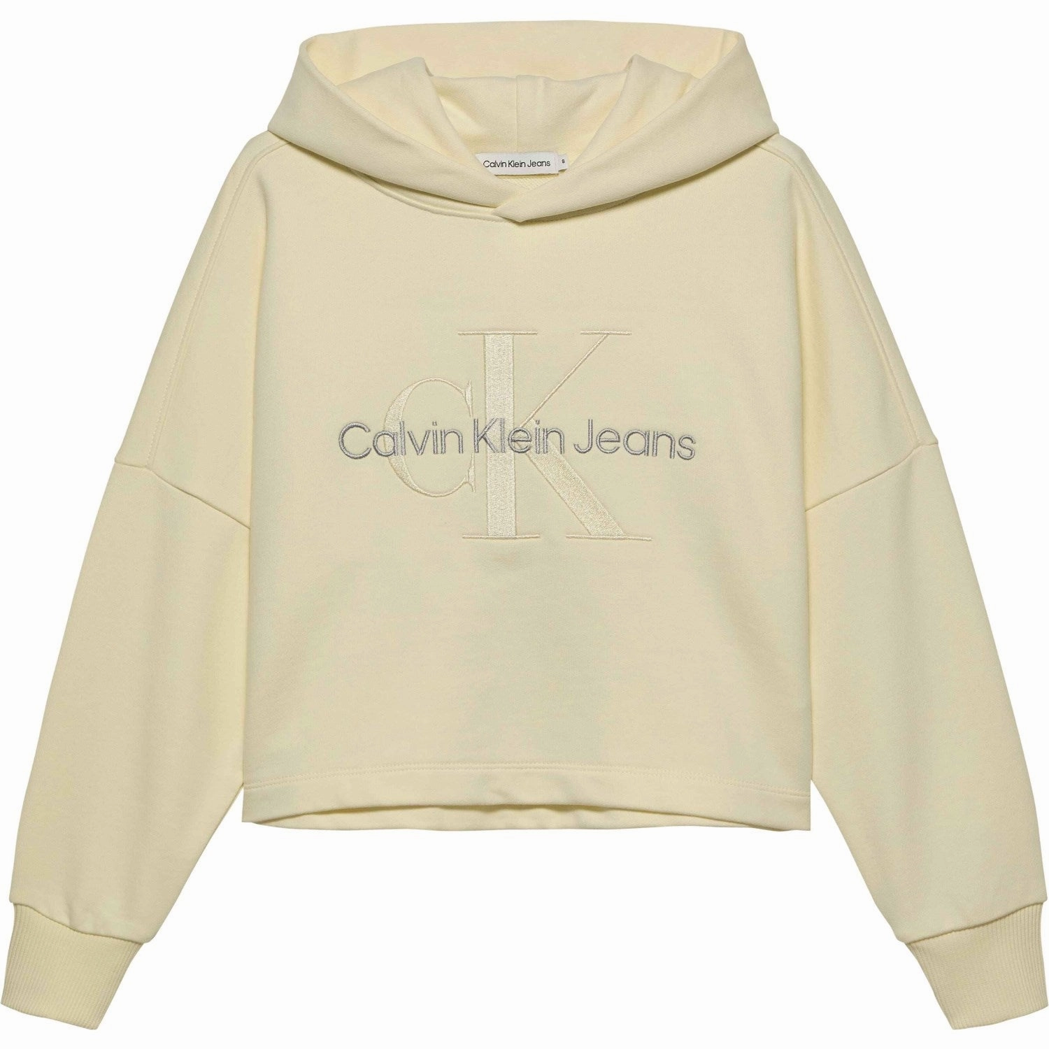 Garment Wash Urban Day Calvin Klein Monogram Embroidery Hoodie Papyrus