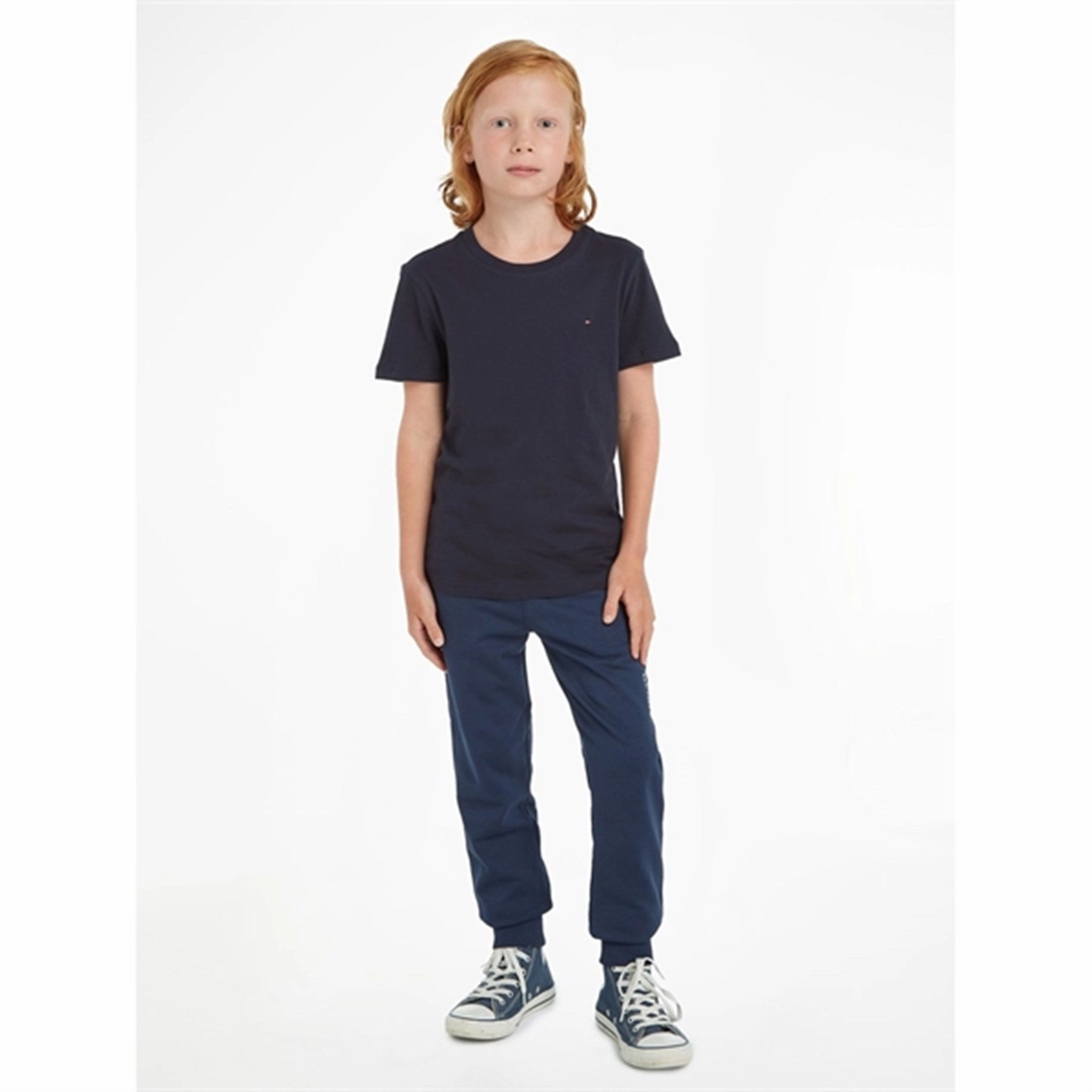 Tommy Hilfiger Boy Basic CN T-Shirt Sky Captain MoistureControlFibers Weekend Smart