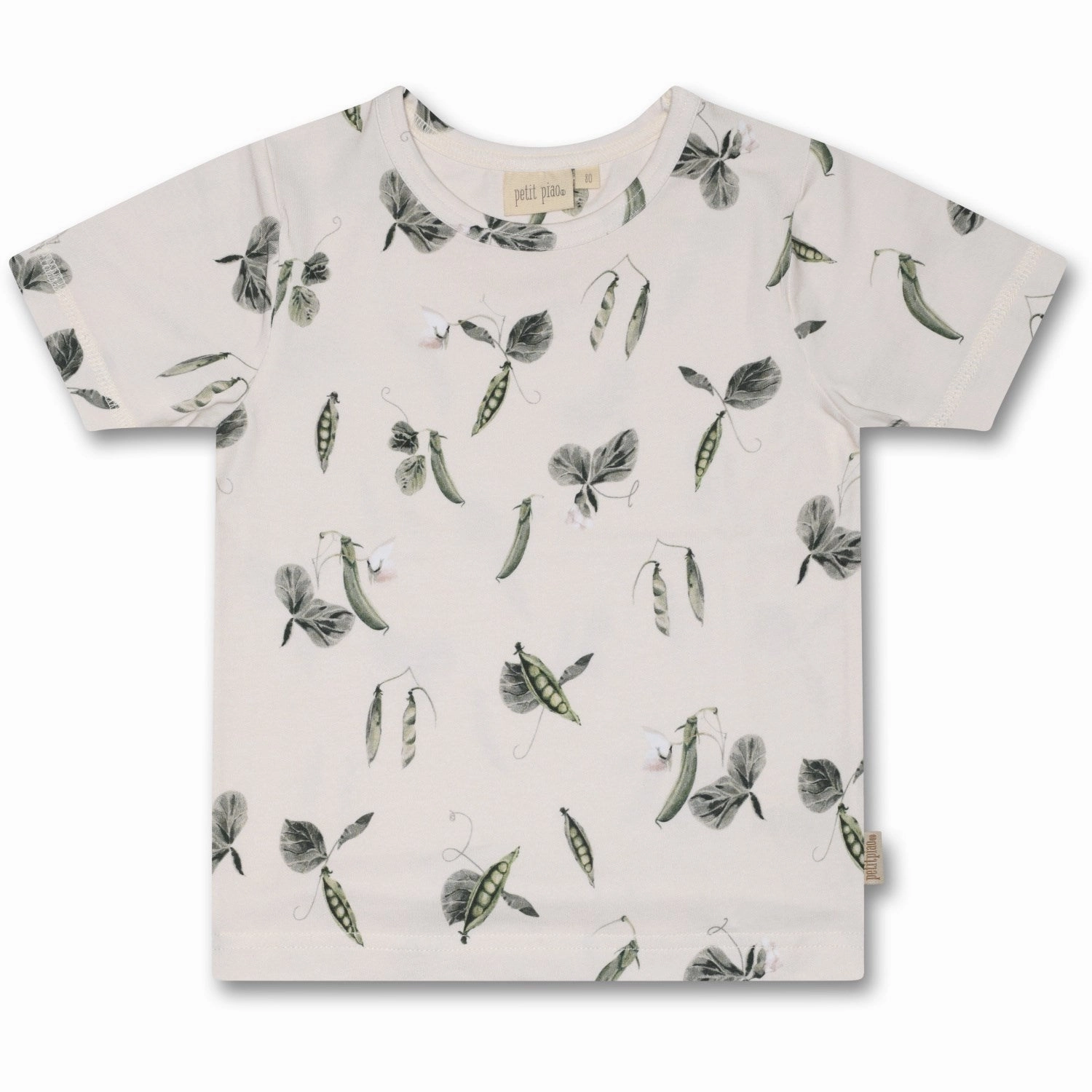 Bold colors Contrast Inner Binding Petit Piao Pea Flower T-Shirt Baggy Sum Printed