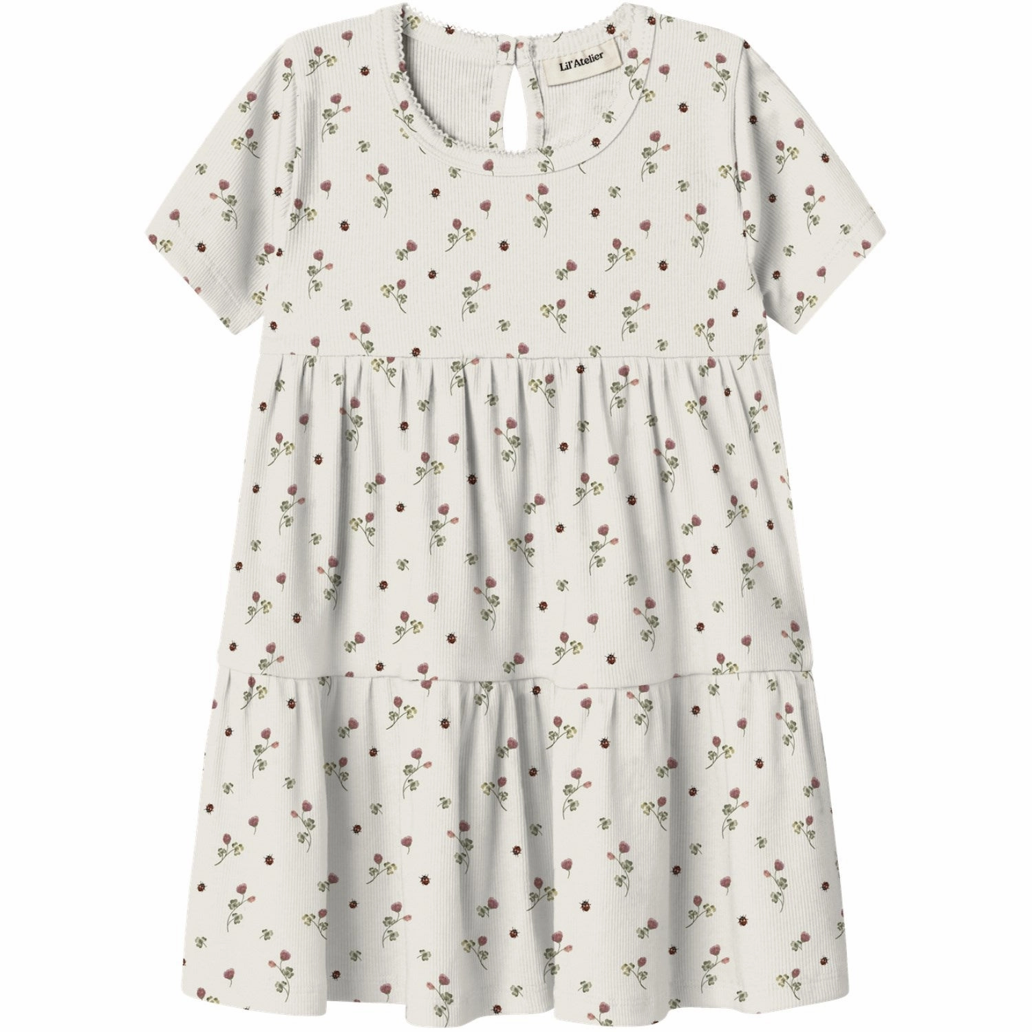 Lil'Atelier Turtledove Nmflavo Era Ss Dress Lil Modest Cut Fresh Glow