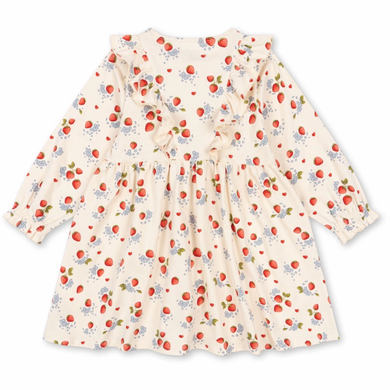 Bohemian style Contrast-Panel Konges Sl?jd Marmalade Basic Frill Dress Gots