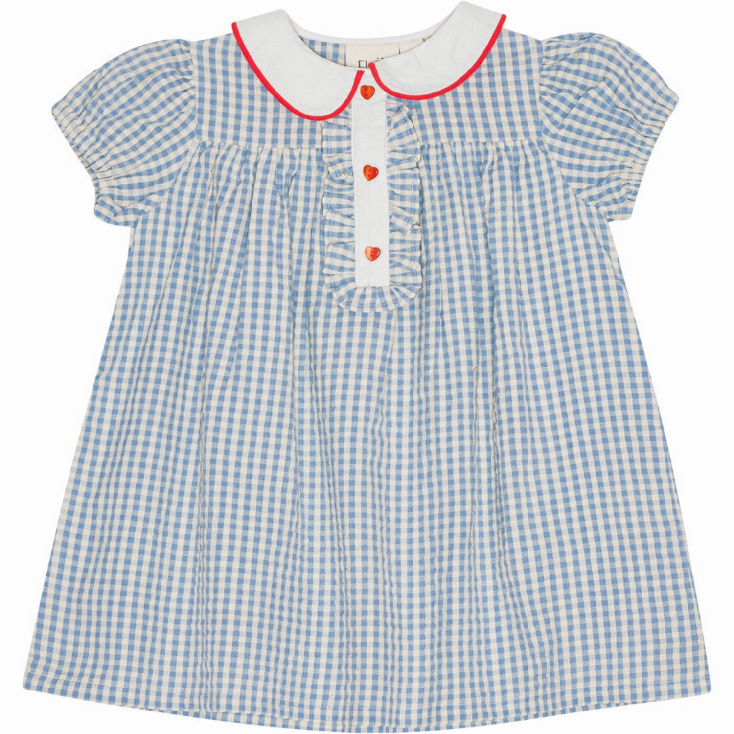 Smooth Detail Fl?ss Blue/Soft White Gingham River Dress