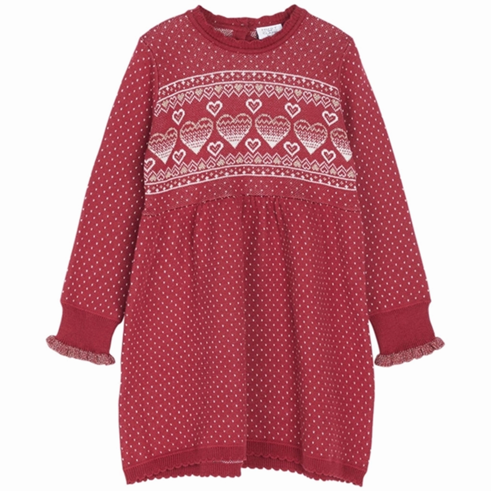 Snap-Closure Contrast-Panel Hust & Claire Mini Teaberry Danine Dress