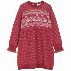 Snap-Closure Contrast-Panel Hust & Claire Mini Teaberry Danine Dress