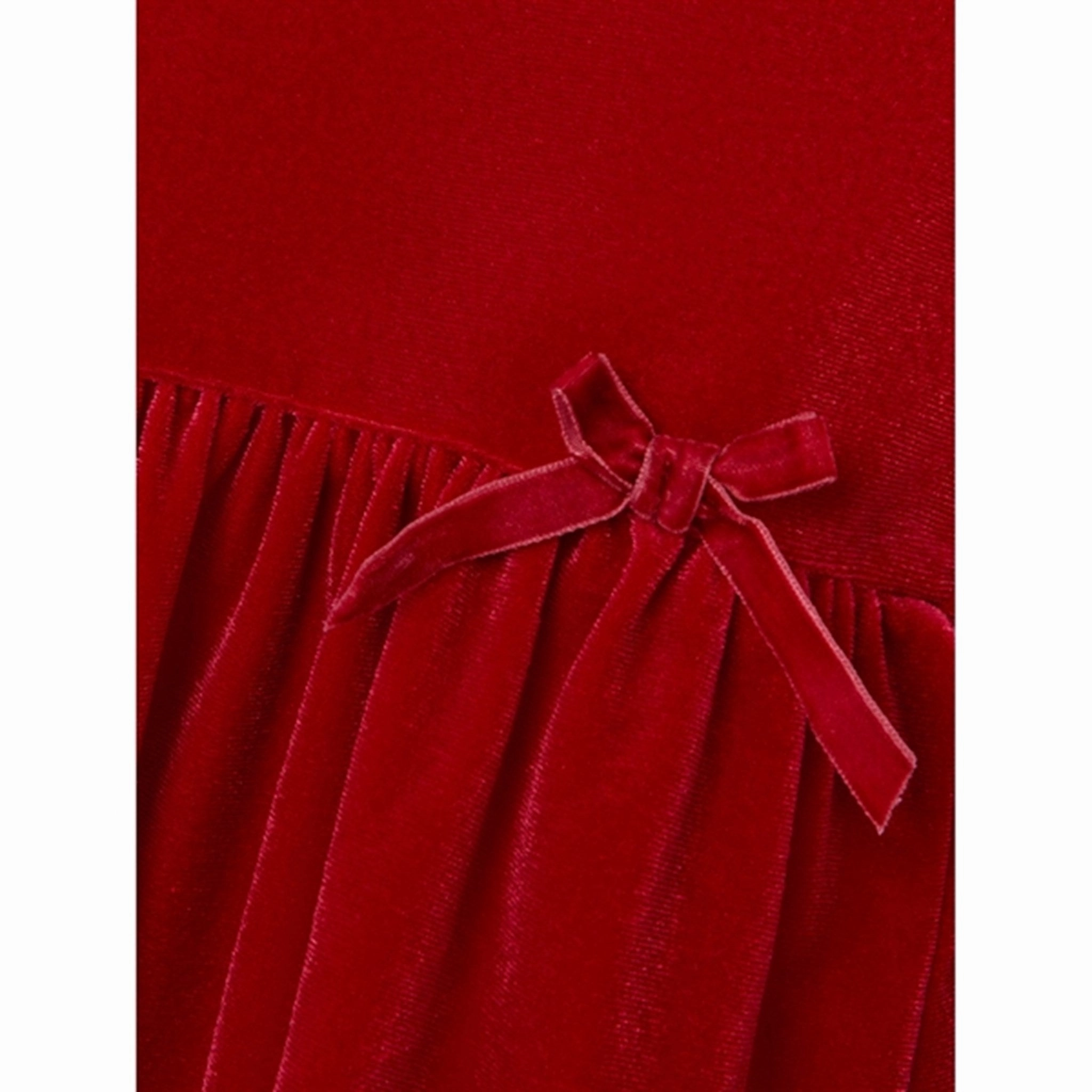 Chain-Detail Name it Jester Red Revel Velour Dress