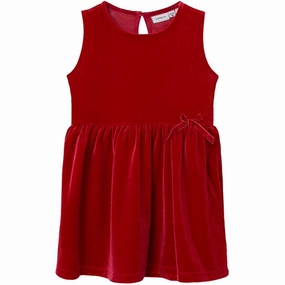 Name it Jester Red Revel Velour Dress Exclusive-Design Shine Finish