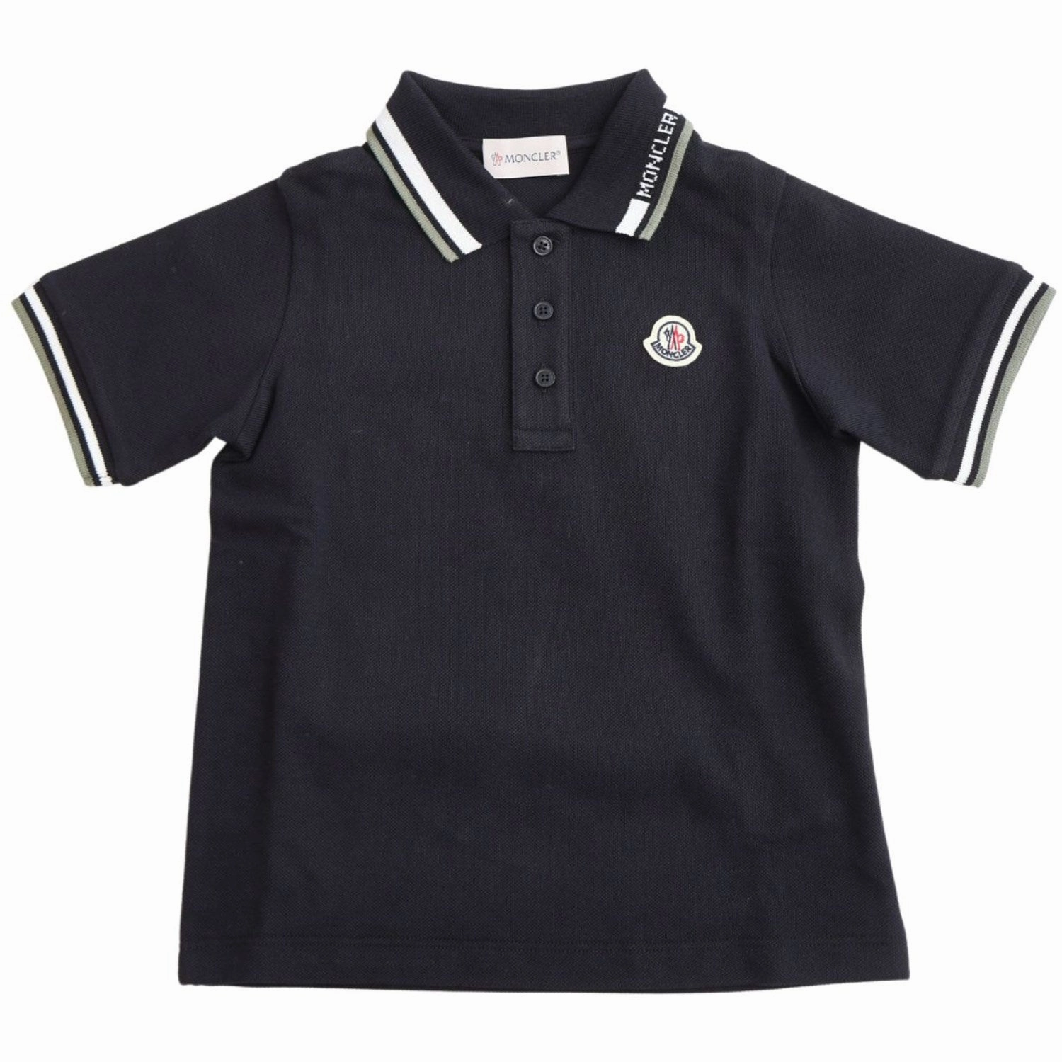 Moncler Black Ss Polo T-Shirt Travel Ready