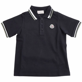 Moncler Black Ss Polo T-Shirt Outdoor Adventure